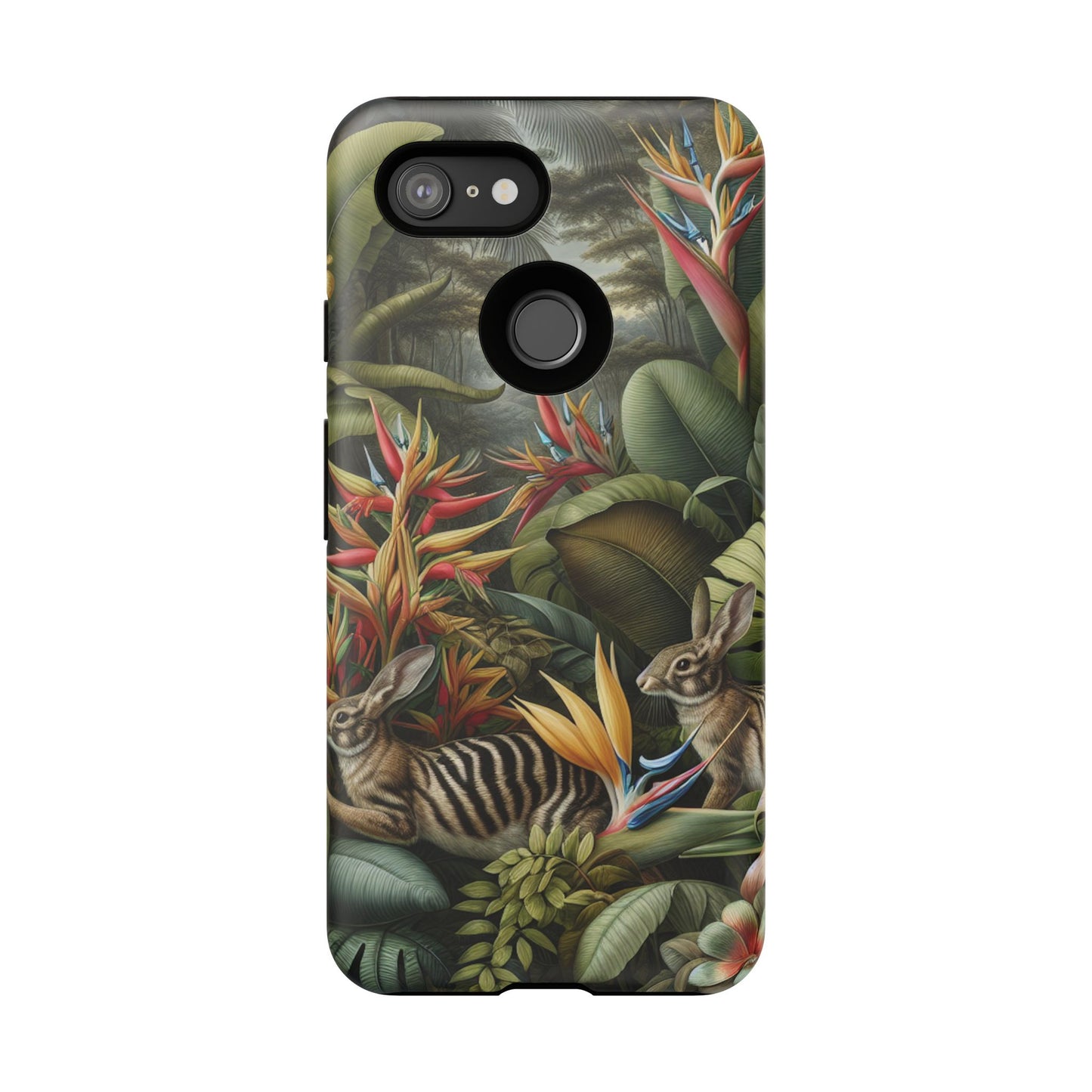 Rainforest Rabbit Outing Phone Case - Tough Cases with Summer Vibe
