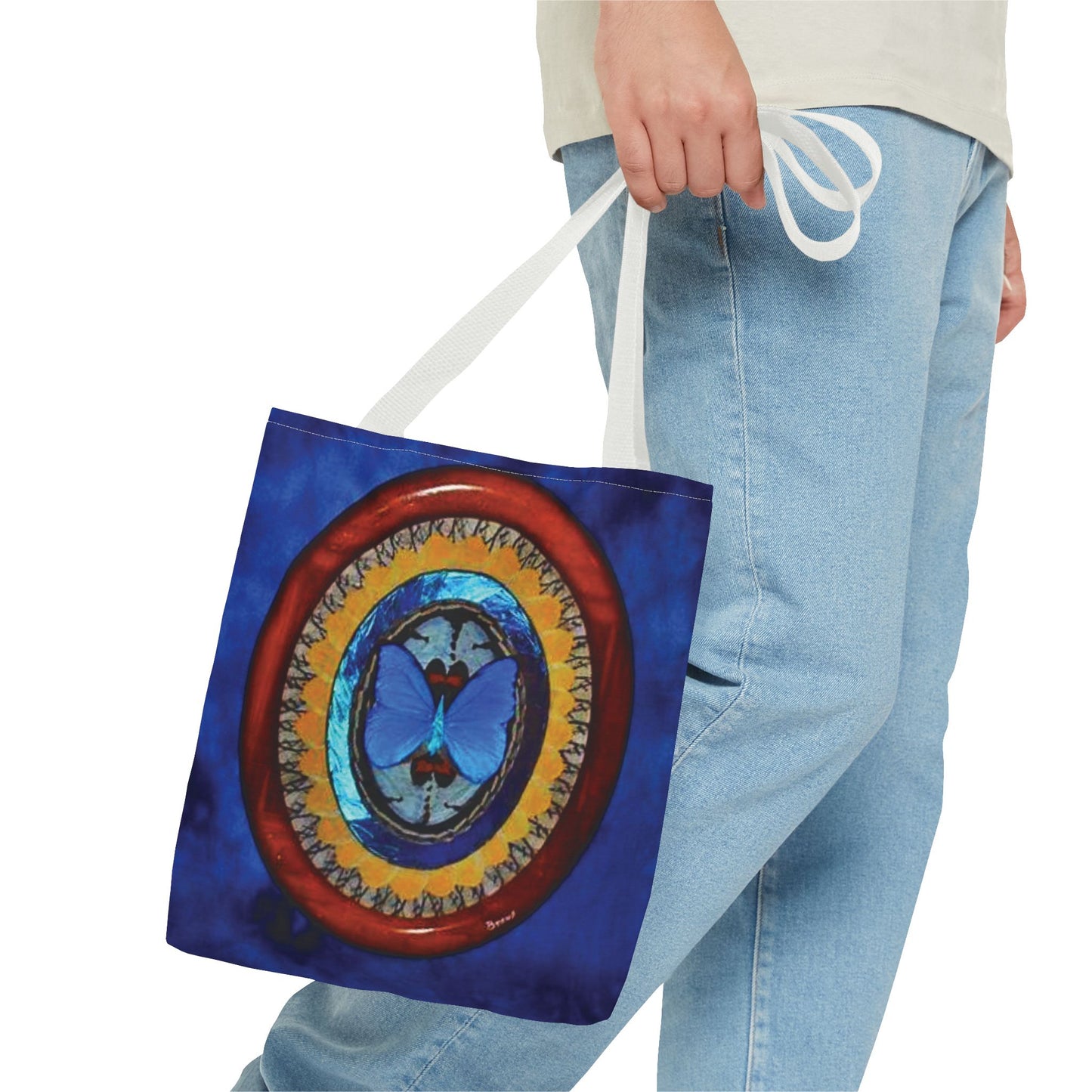 Real Oval Butterfly Wing Art Tote Bag - 3 Sizes