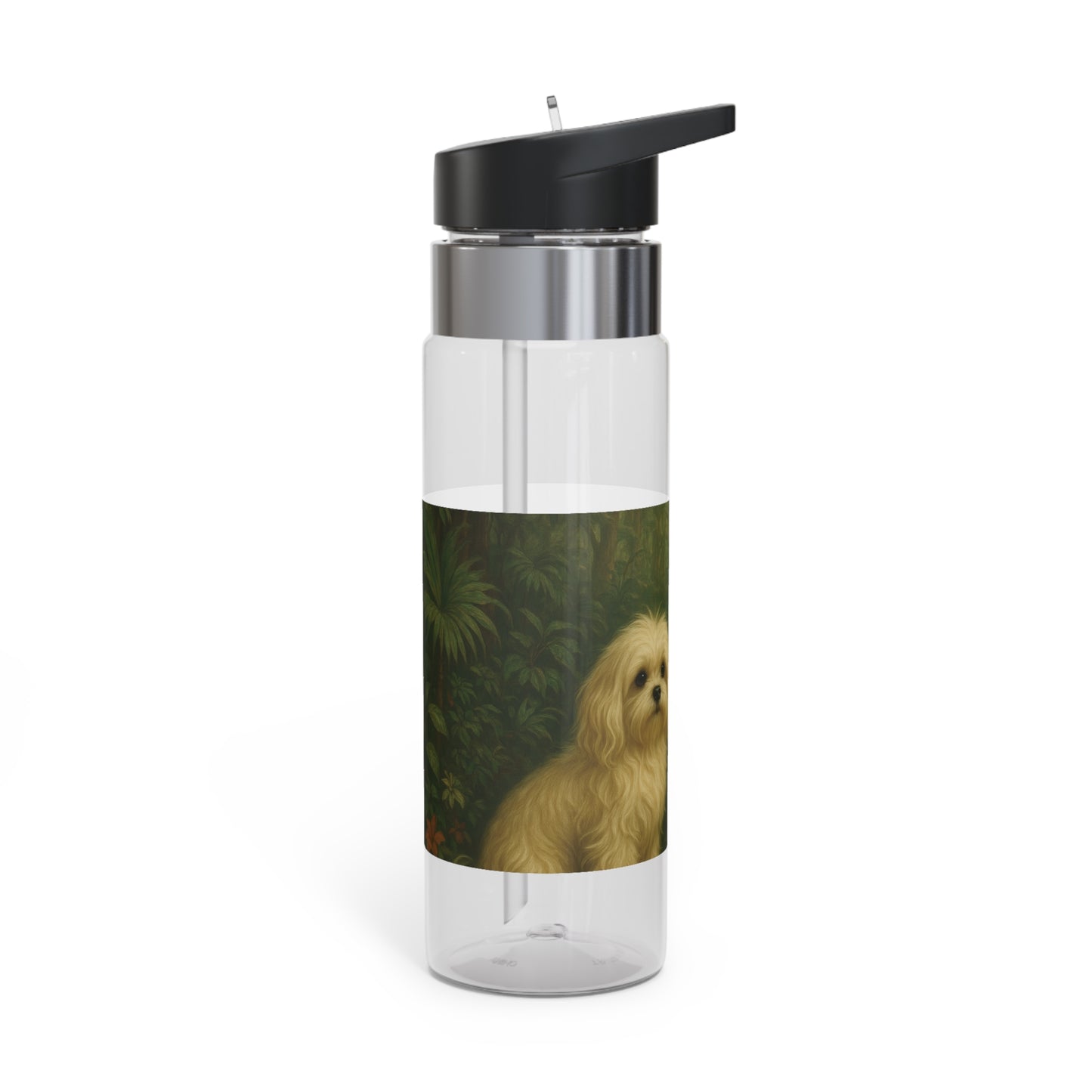 Tropical 20oz Tritan Sport Water Bottle -  Leakproof, Lightweight, BPA-Free / Puppy Ariel and Peacock