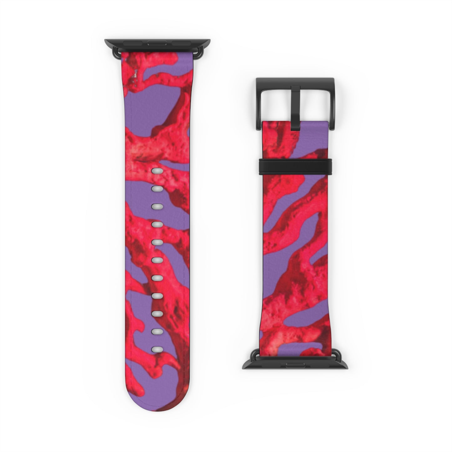 Apple Watch Band - Red Coral, purple background