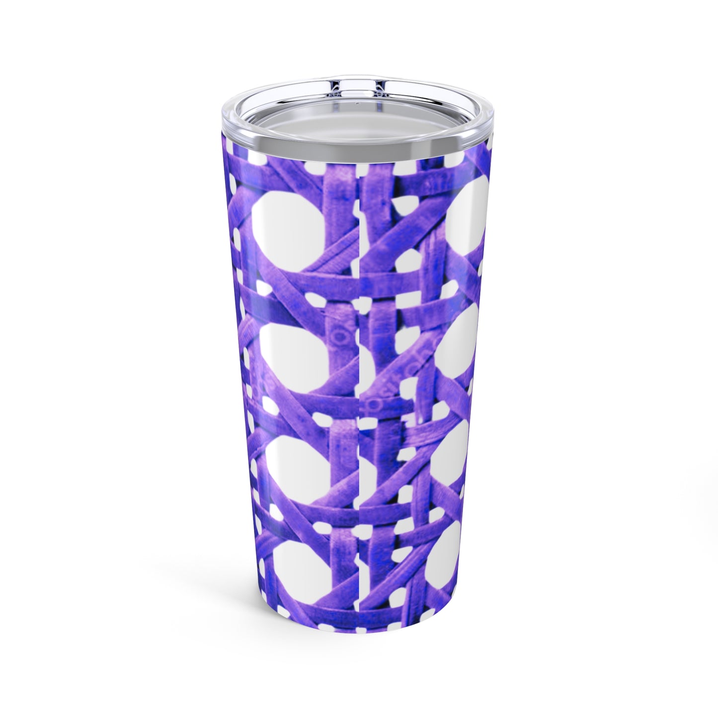 20oz Tropical Glossy Tumbler, Stainless Steel / Purple Wicker