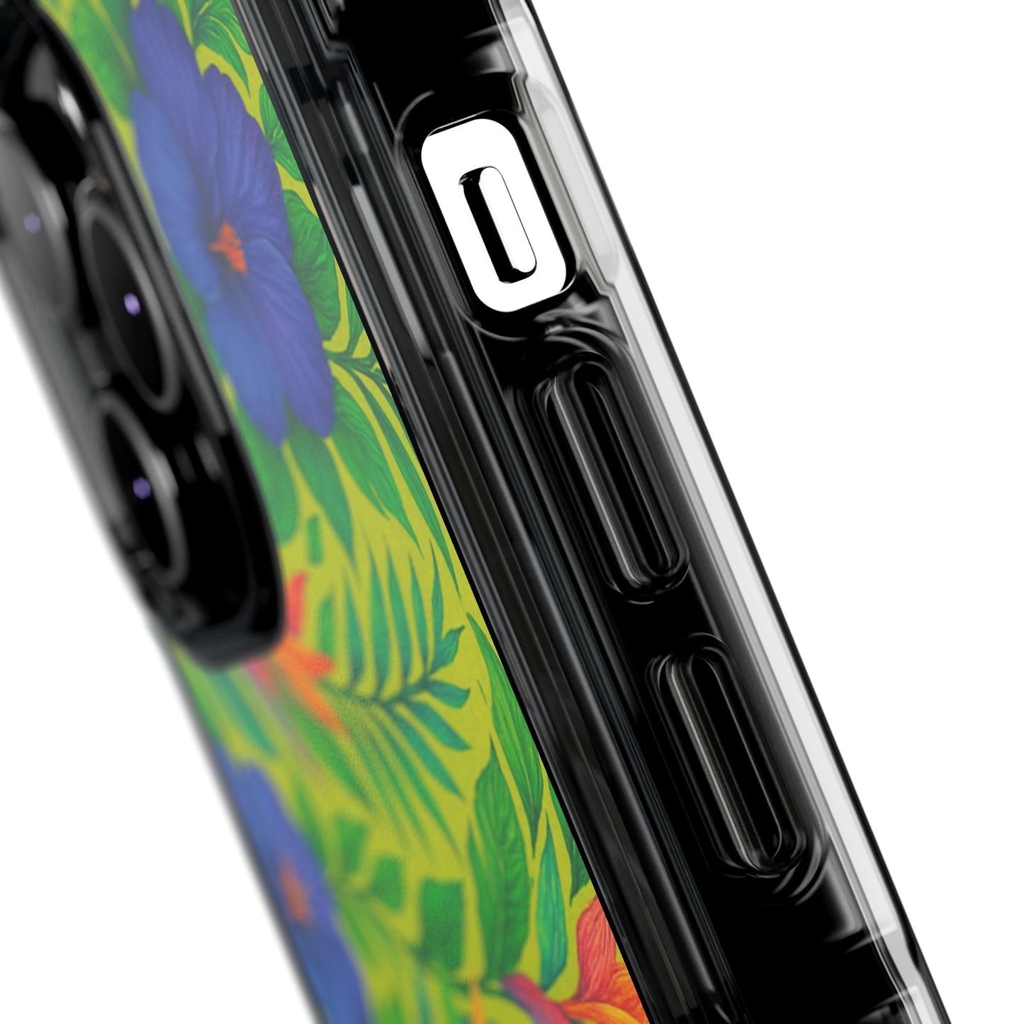 Midnight Flower Lime Magnetic Clear Phone Case, Many Models