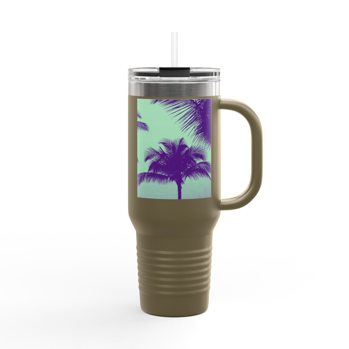 Insulated Travel Mug, 40oz / Palm Glow Minty - Perfect for Outdoor Adventures