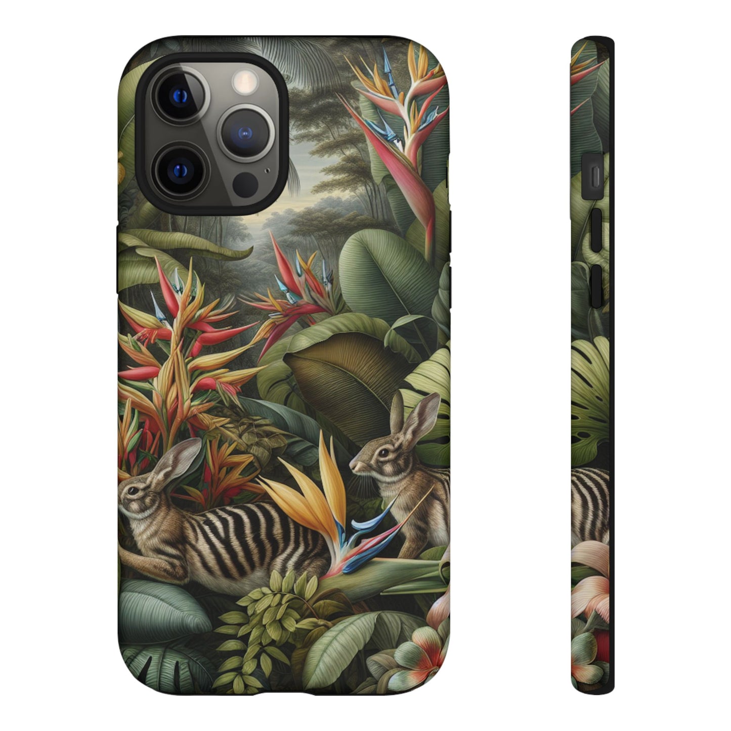 Rainforest Rabbit Outing Phone Case - Tough Cases with Summer Vibe