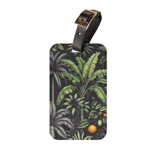 Luggage Tag - Tropical Fruit, Black