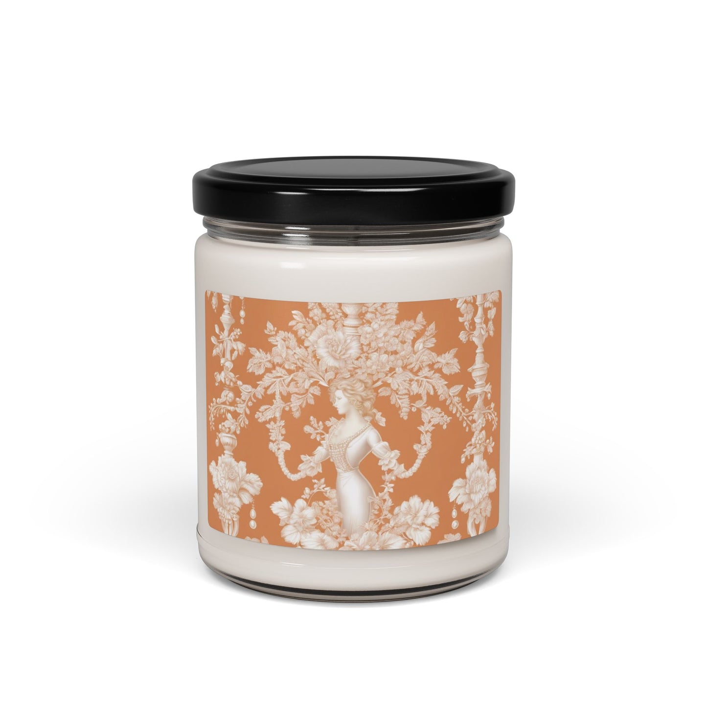 Scented Soy Candle, 9oz, Pearl Lady Toile, Melon