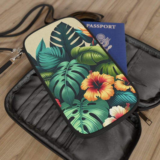 Passport Wallet – Perfect for Travelers & Adventurers / Exotic Flora