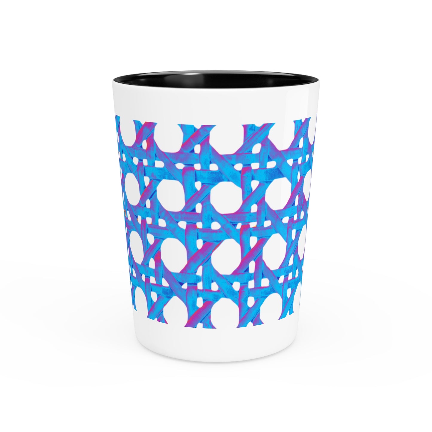 Shot Glass - Beach Chair Wicker, Turquoise Pop