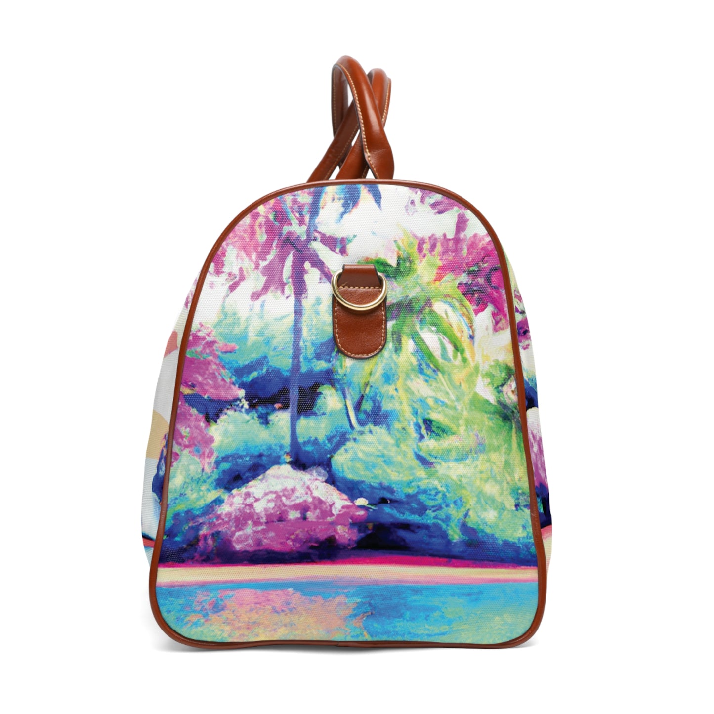 Tropical Waterproof Travel Bag - Perfect for Beach Getaways / Watercolor Beach