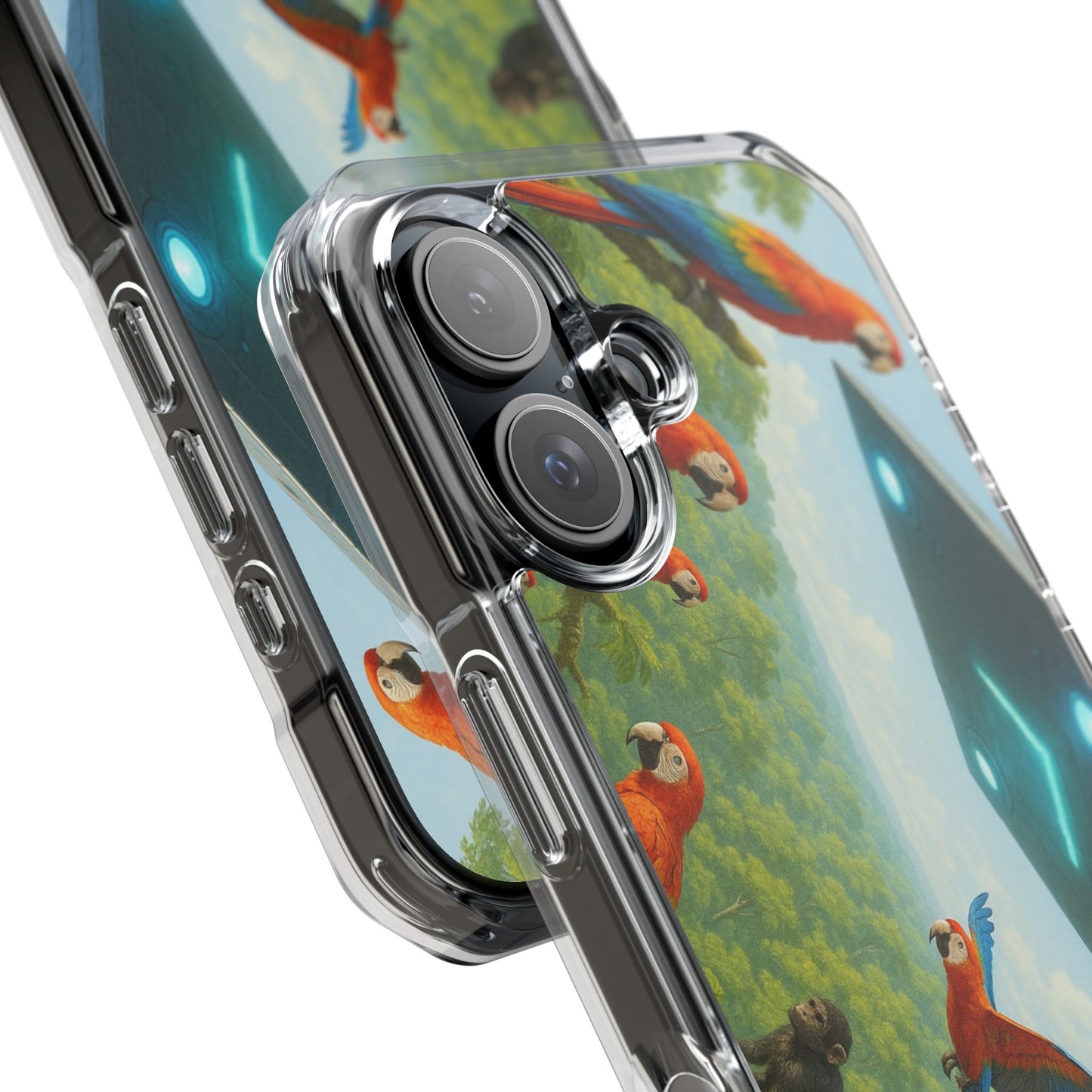 UFO and Macaws Magnetic Clear Phone Case, Many Models