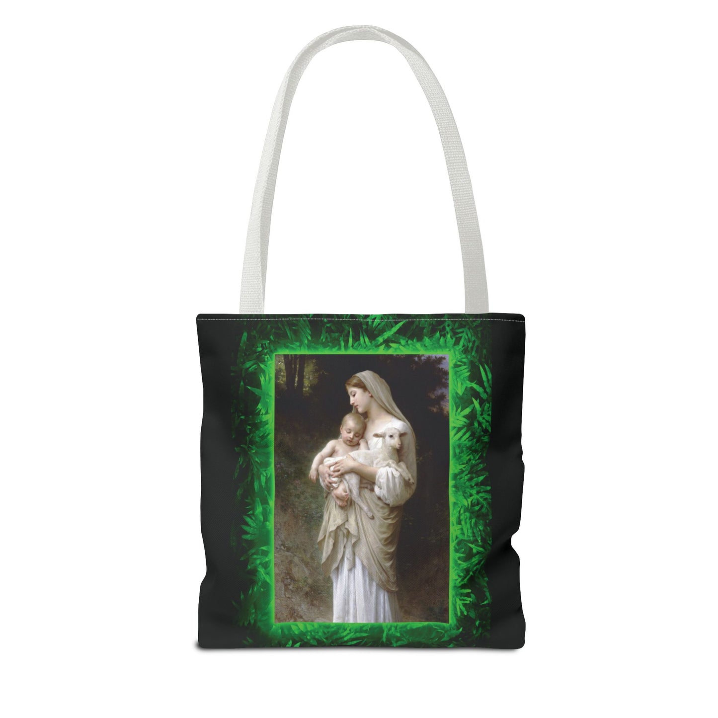 Religious Mary, Jesus and Lamb Tote Bag - 3 Sizes