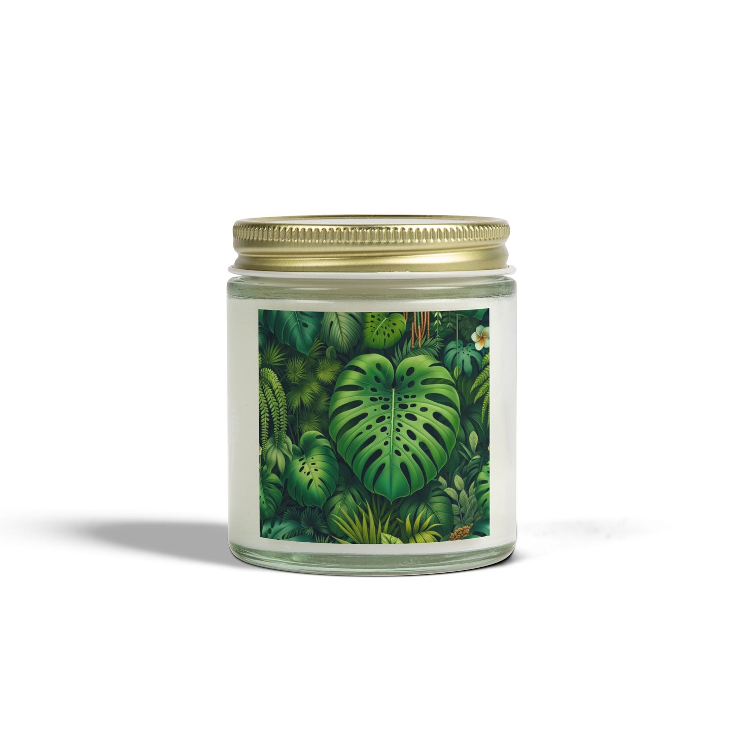 Rainforest Greenery Scented Candles - Coconut Apricot Wax (4oz, 9oz)