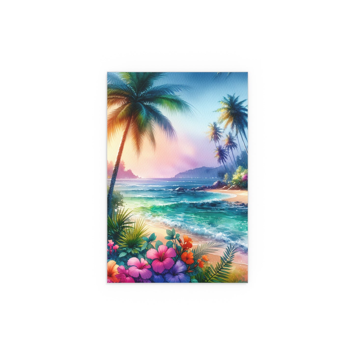 Vibrant Silk Wall Art for Home & Garden, Tropical Beach Decor, Indoor/Outdoor Silk Posters, Nature Love Gift, Summer Vibes