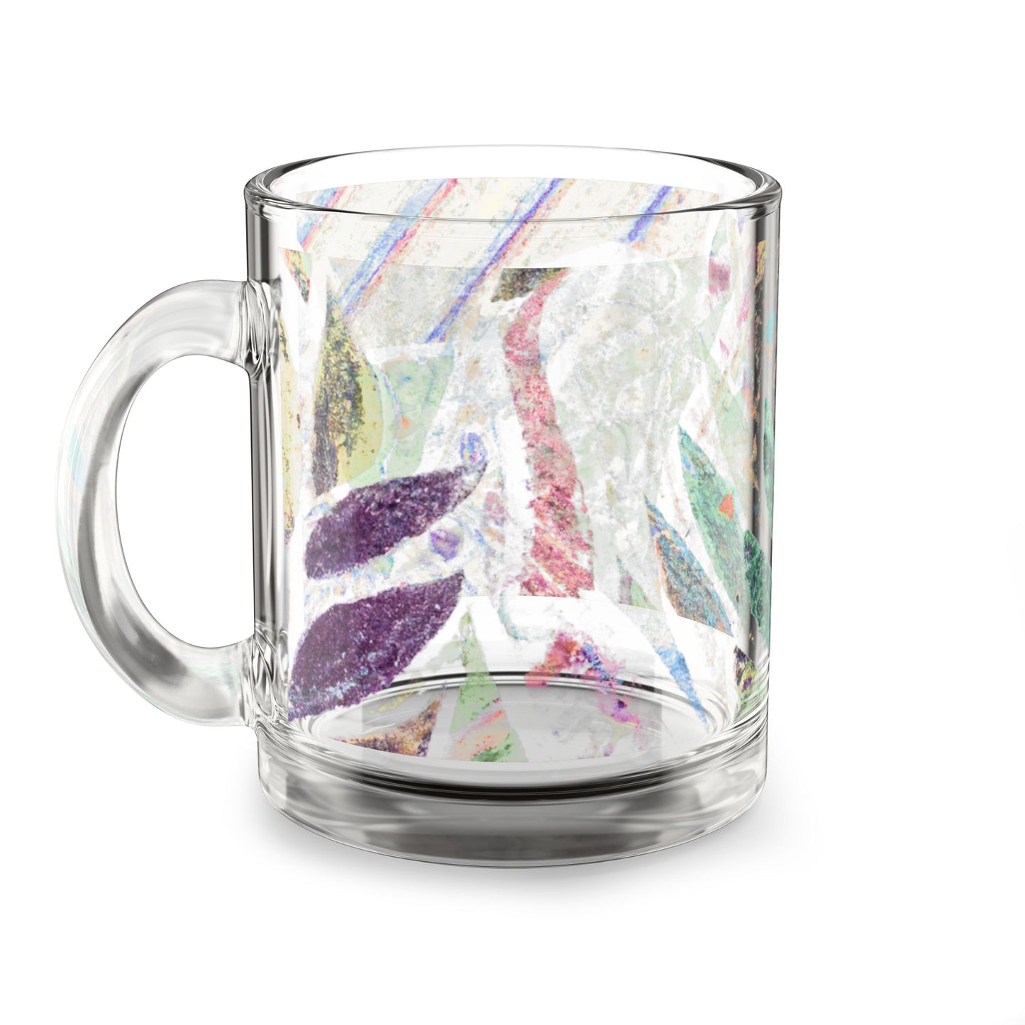 Tropical Glass Mug - 10oz Coffee Cup / Amazon Whimsy, Vintage