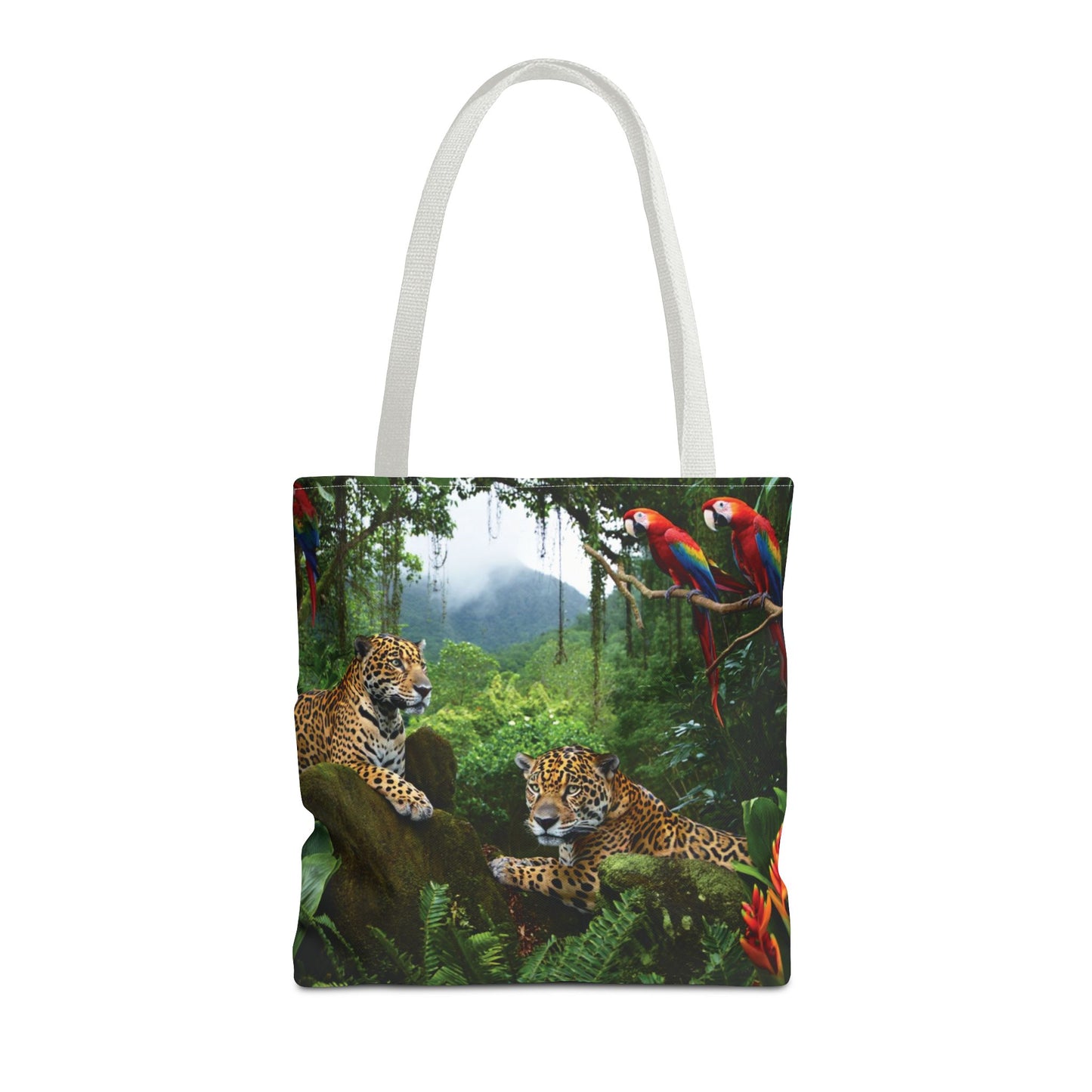 Jaguars and Parrots Tote Bag - 3 Sizes