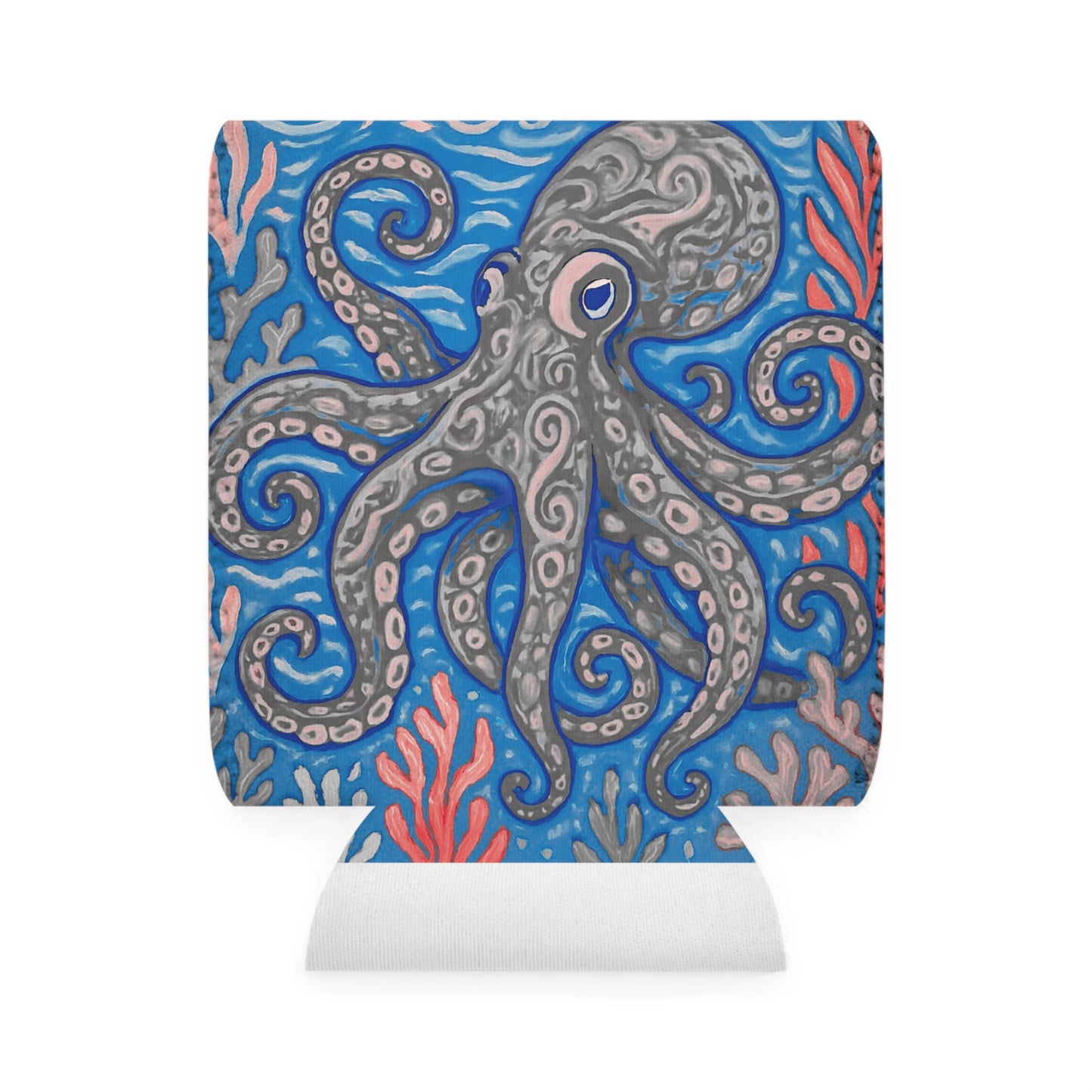 Octopus Kraken Joe/Slate Can Cooler Sleeve - Perfect for Outdoor Picnics