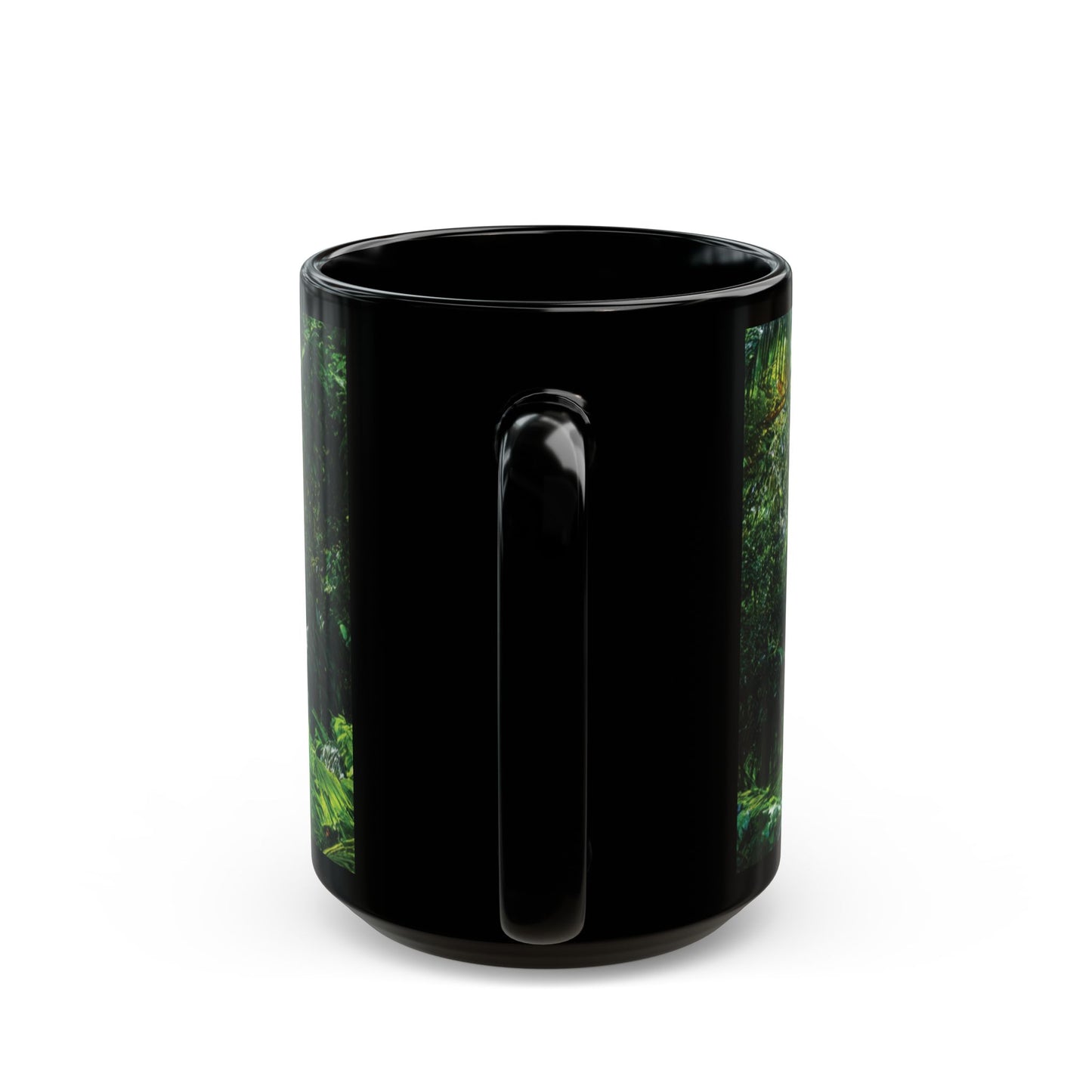 Black Coffee Mug - Rainforest Path