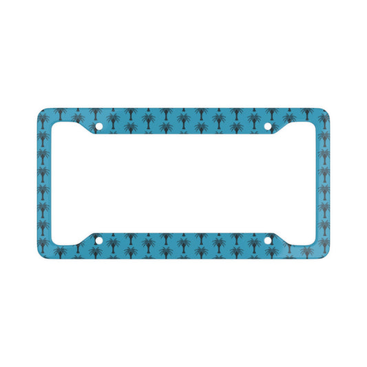 License Plate Frame - Stylized Palm Tree, turquoise