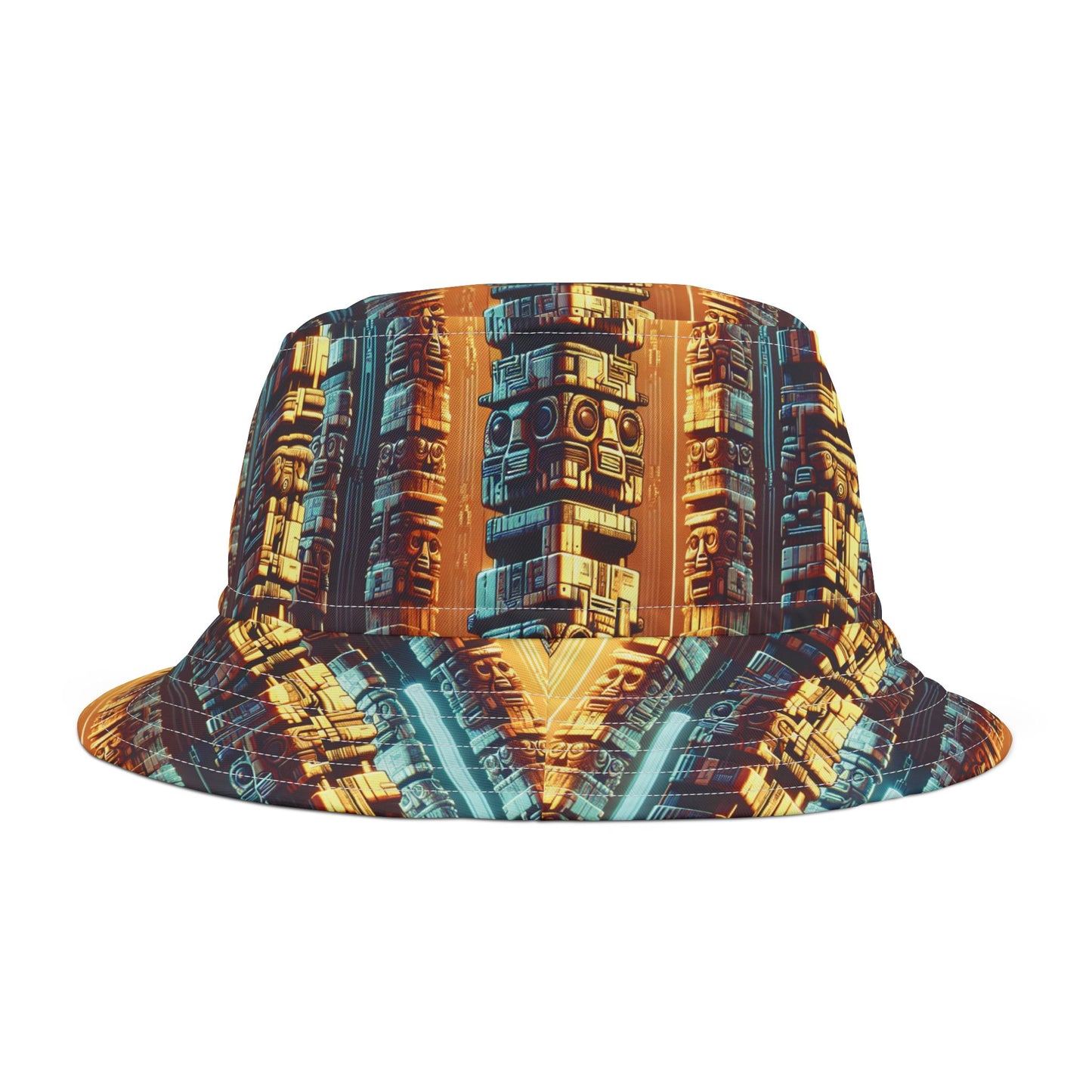 Tropical Polyester Bucket Hat, 2 Sizes - Techno Tiki Totems