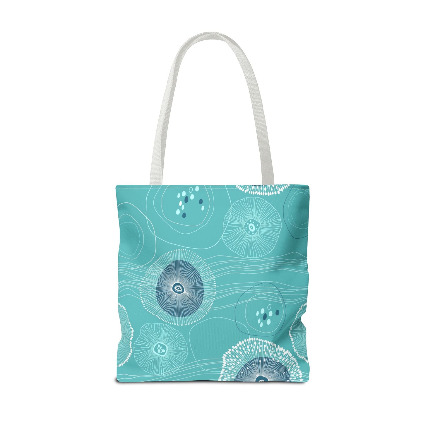 Plankton Drift Teal Tote Bag - 3 Sizes