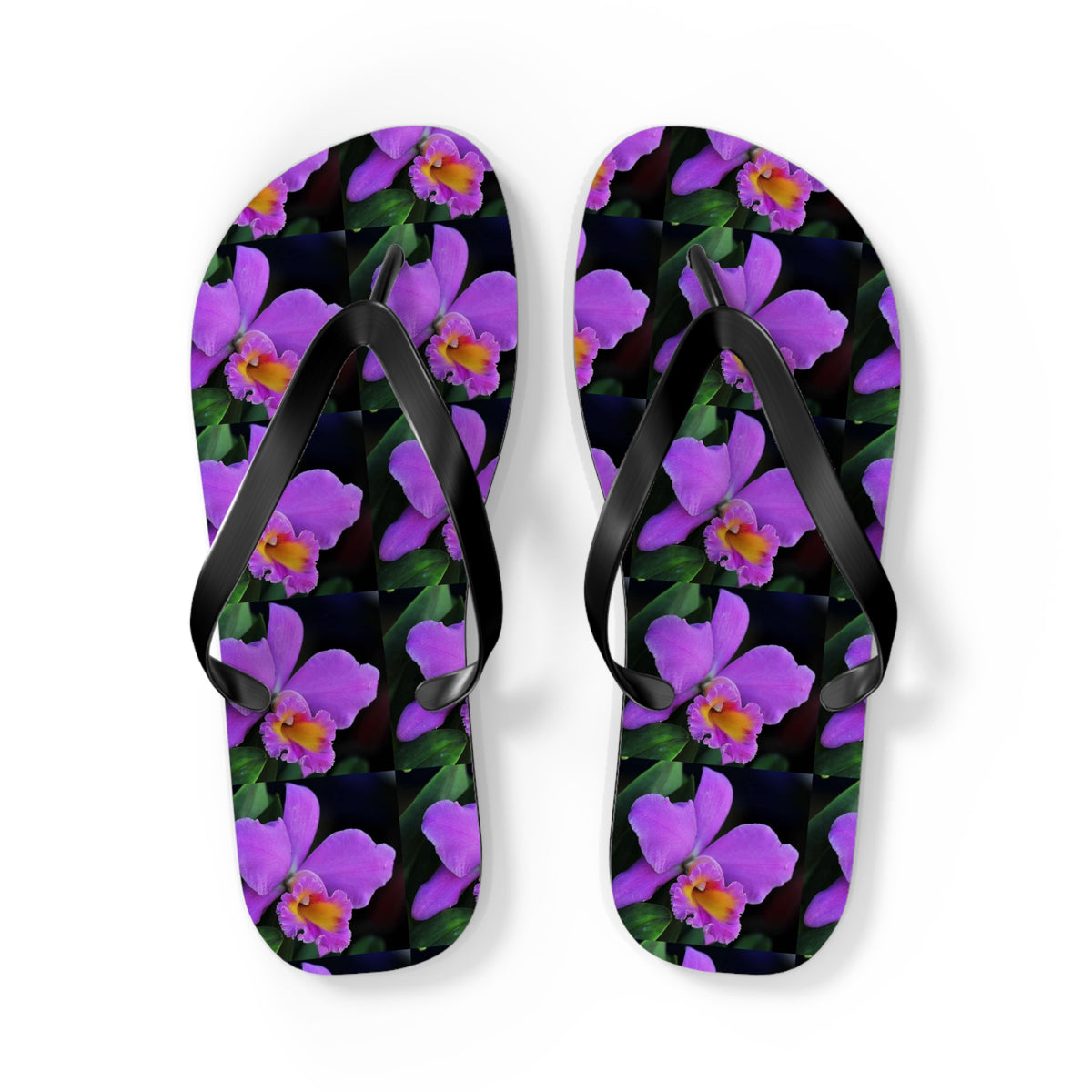 Flip Flops - Purple Orchids Majesty