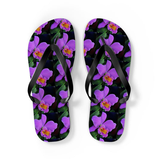 Flip Flops - Purple Orchids Majesty