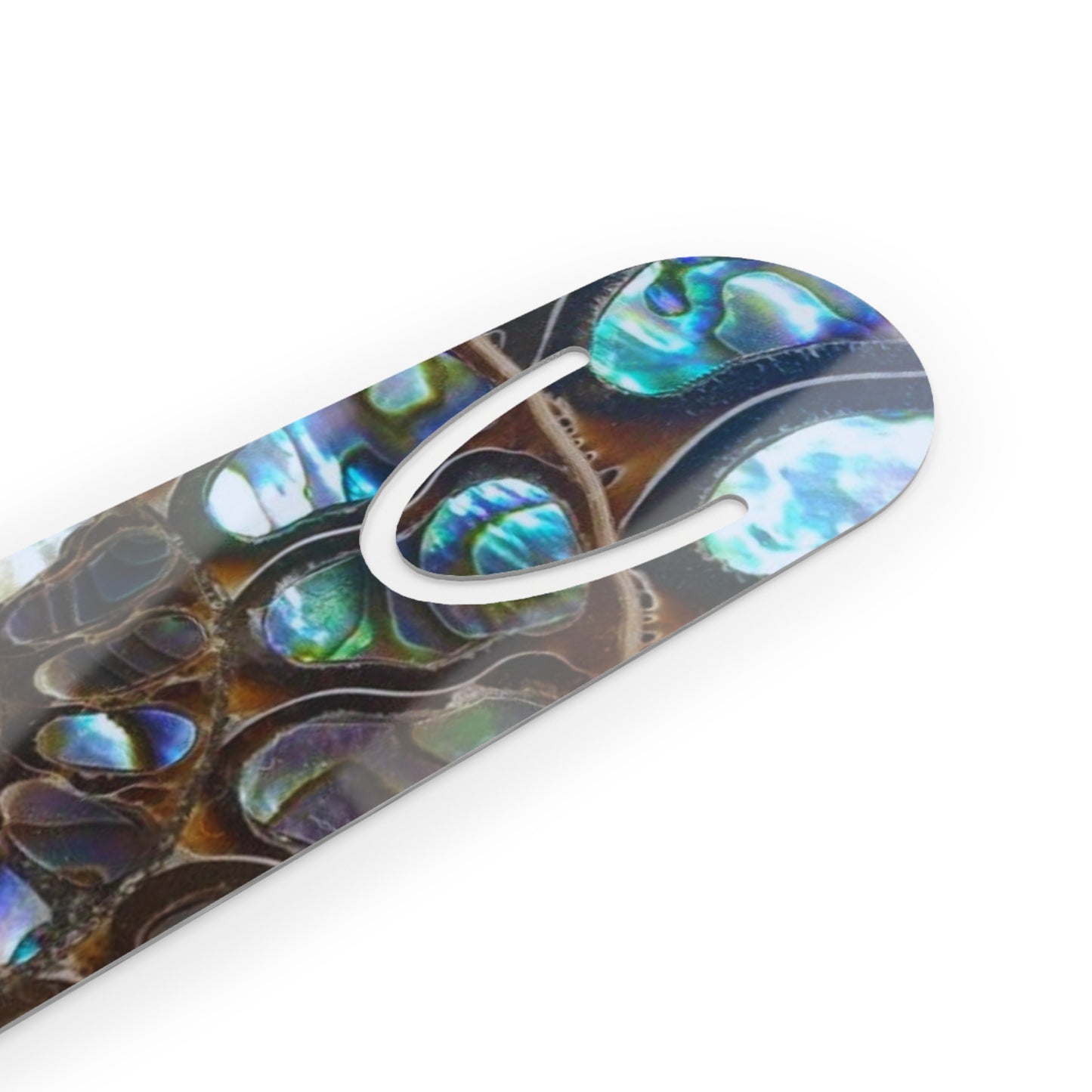 Bookmark - Aluminum, Ammonite and Abalone, Macro