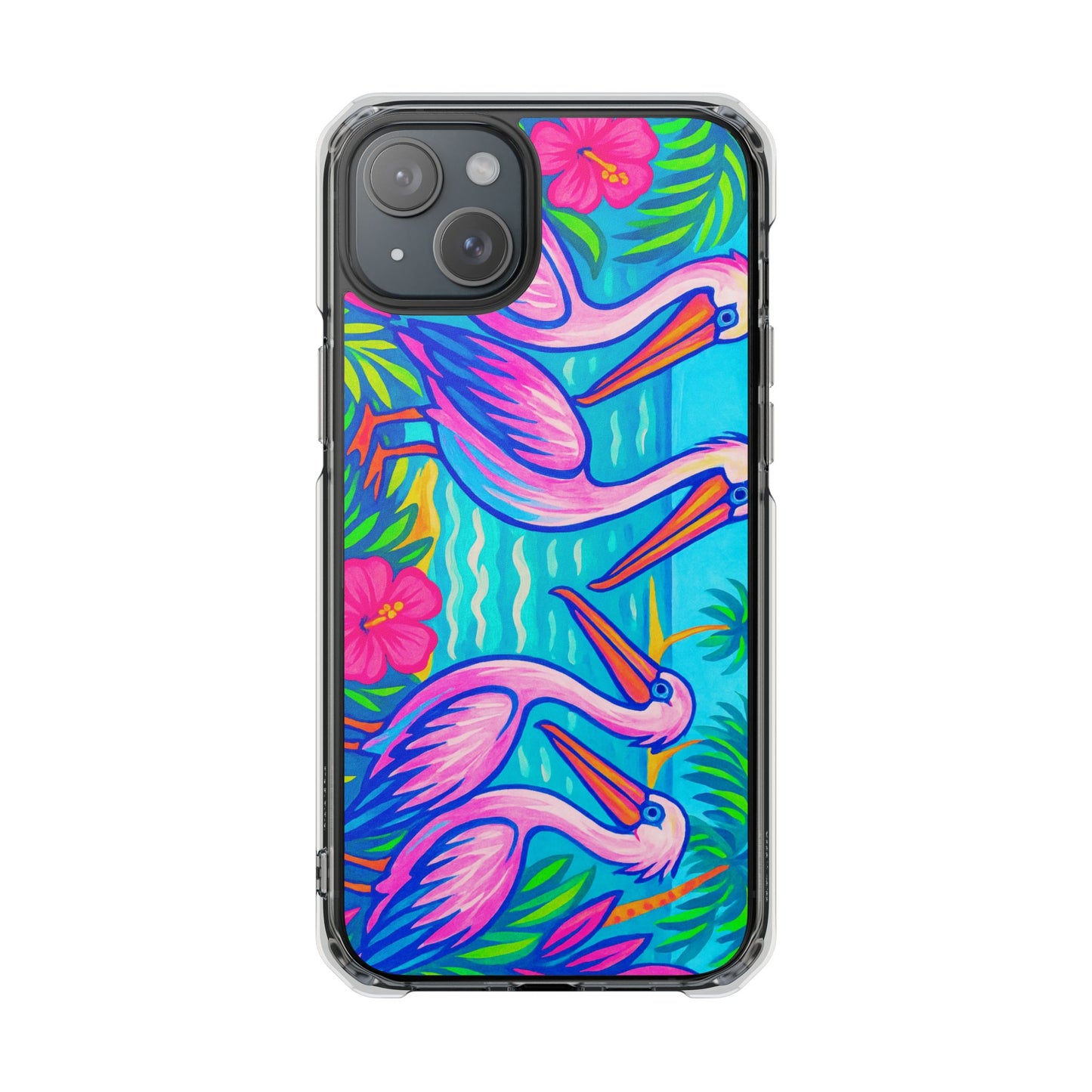 Beach Pelican Party Magnetic Clear Phone Case, Many Models