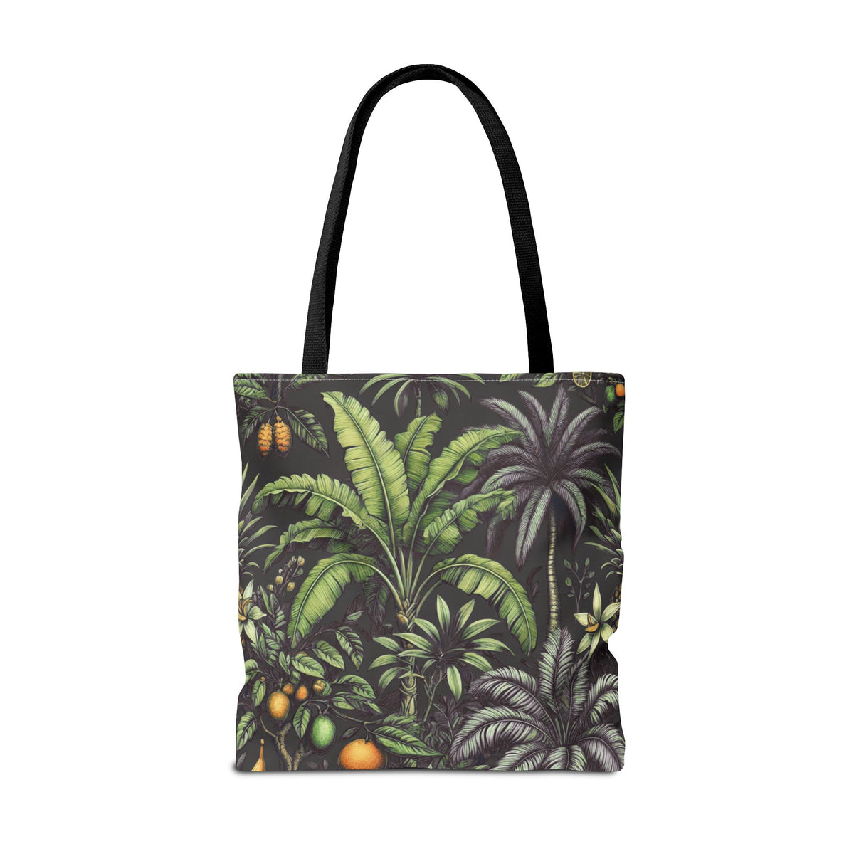 Tropical Fruit/Black Tote Bag - 3 Sizes