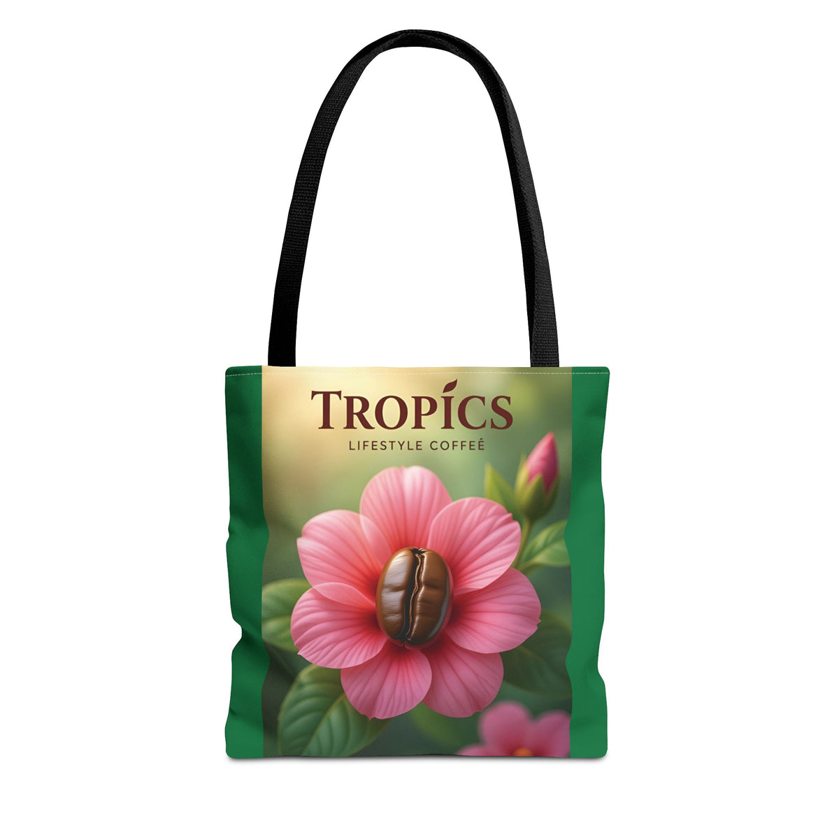 Pink Flower/Green TLCoffee Tote Bag - 3 Sizes