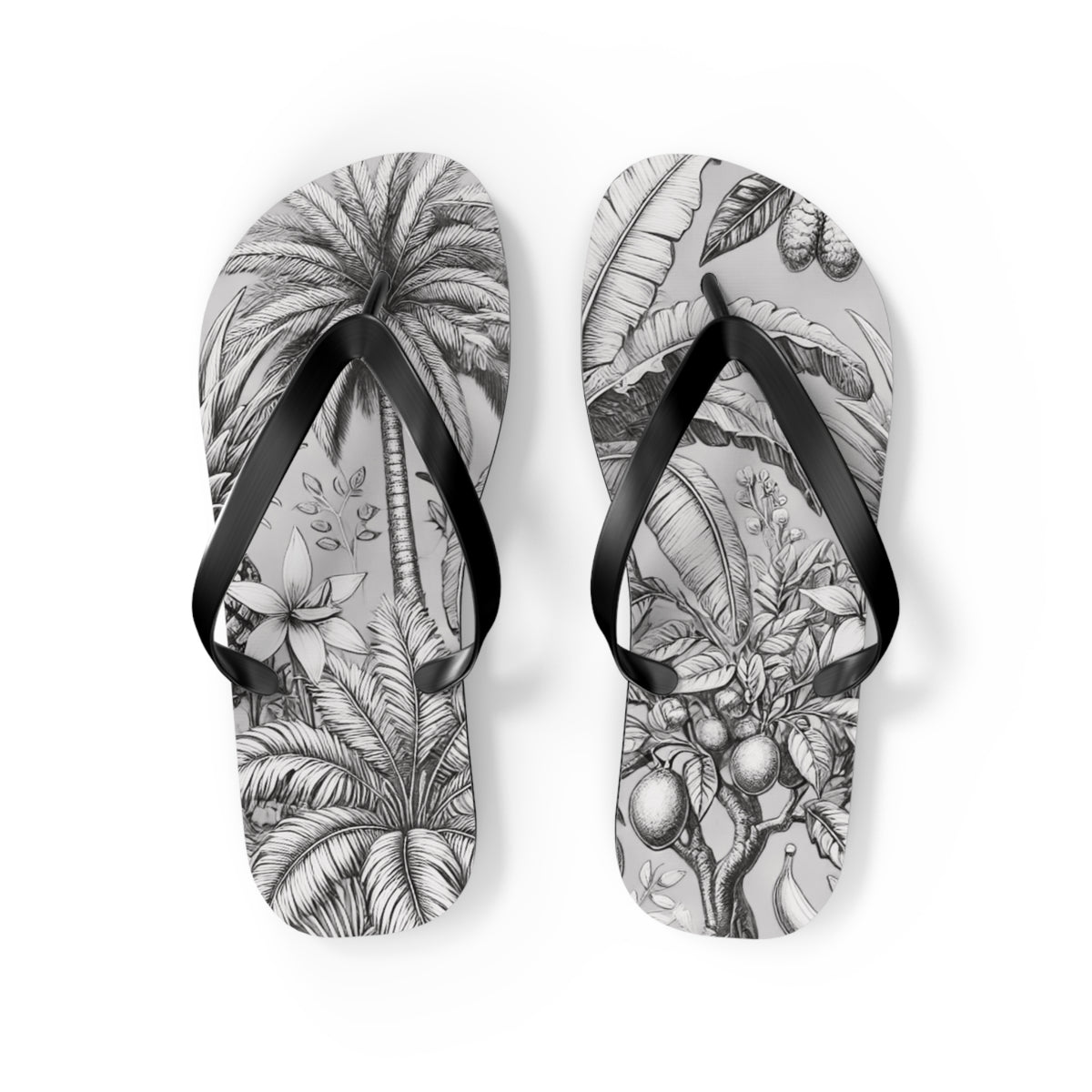 Flip Flops - Tropical Fruit, Newspaper