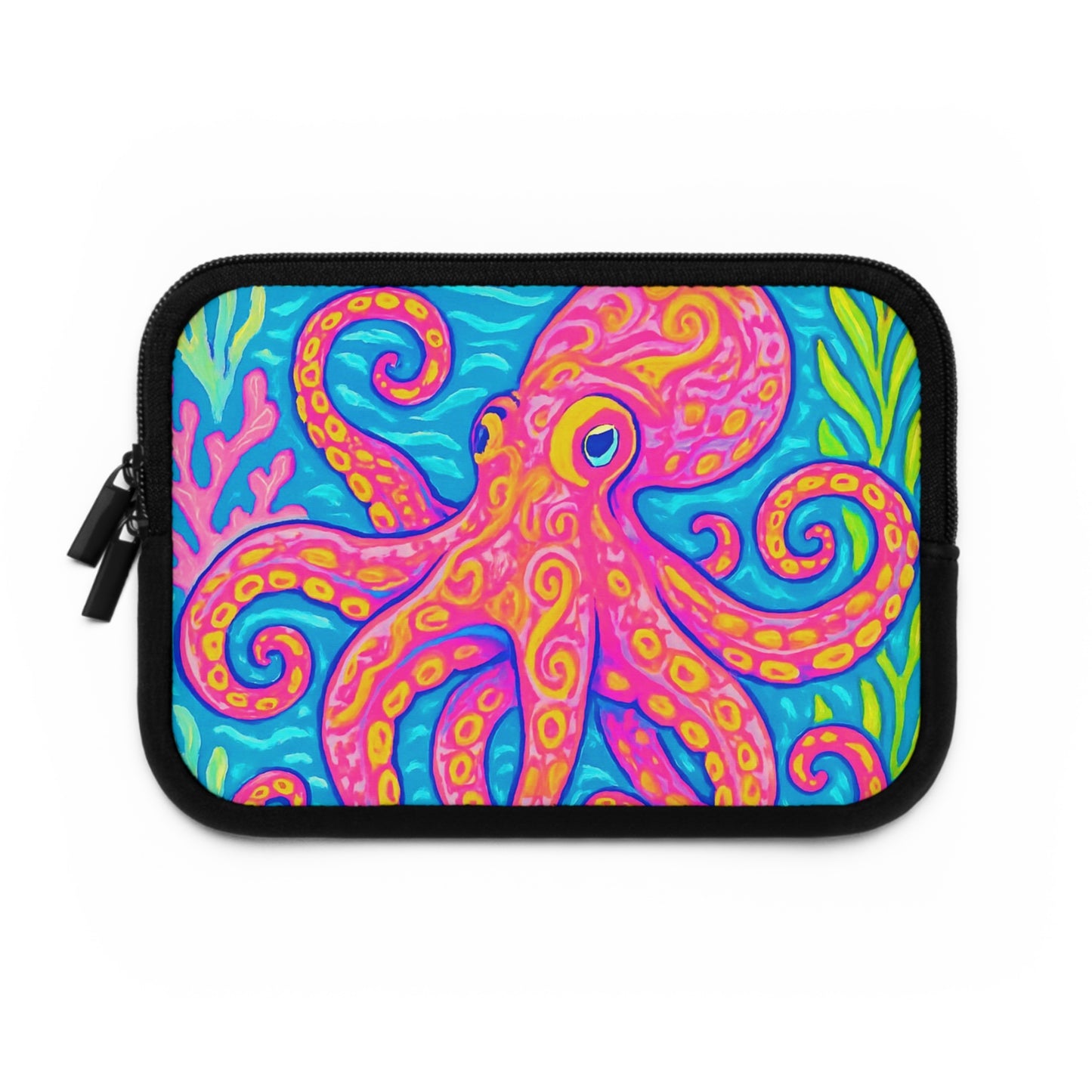 Tropical Laptop Sleeve, 5 Sizes - Perfect for Beach Lovers & Students / Octopus Kraken Joe