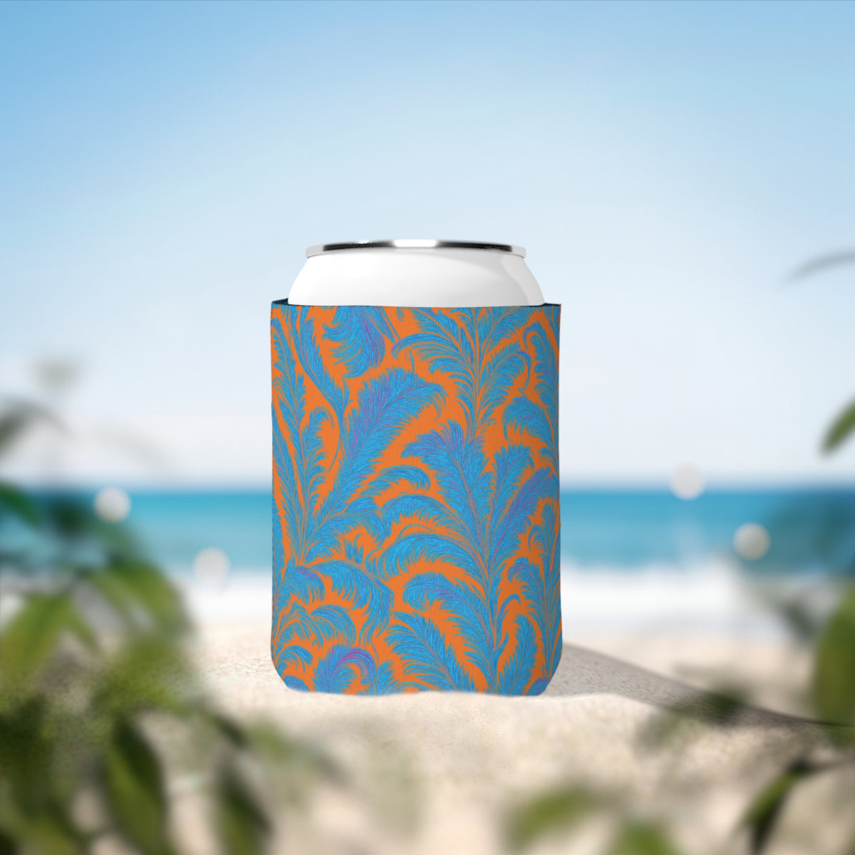 Rocco Blues/Crusta Can Cooler Sleeve - Perfect for Outdoor Picnics