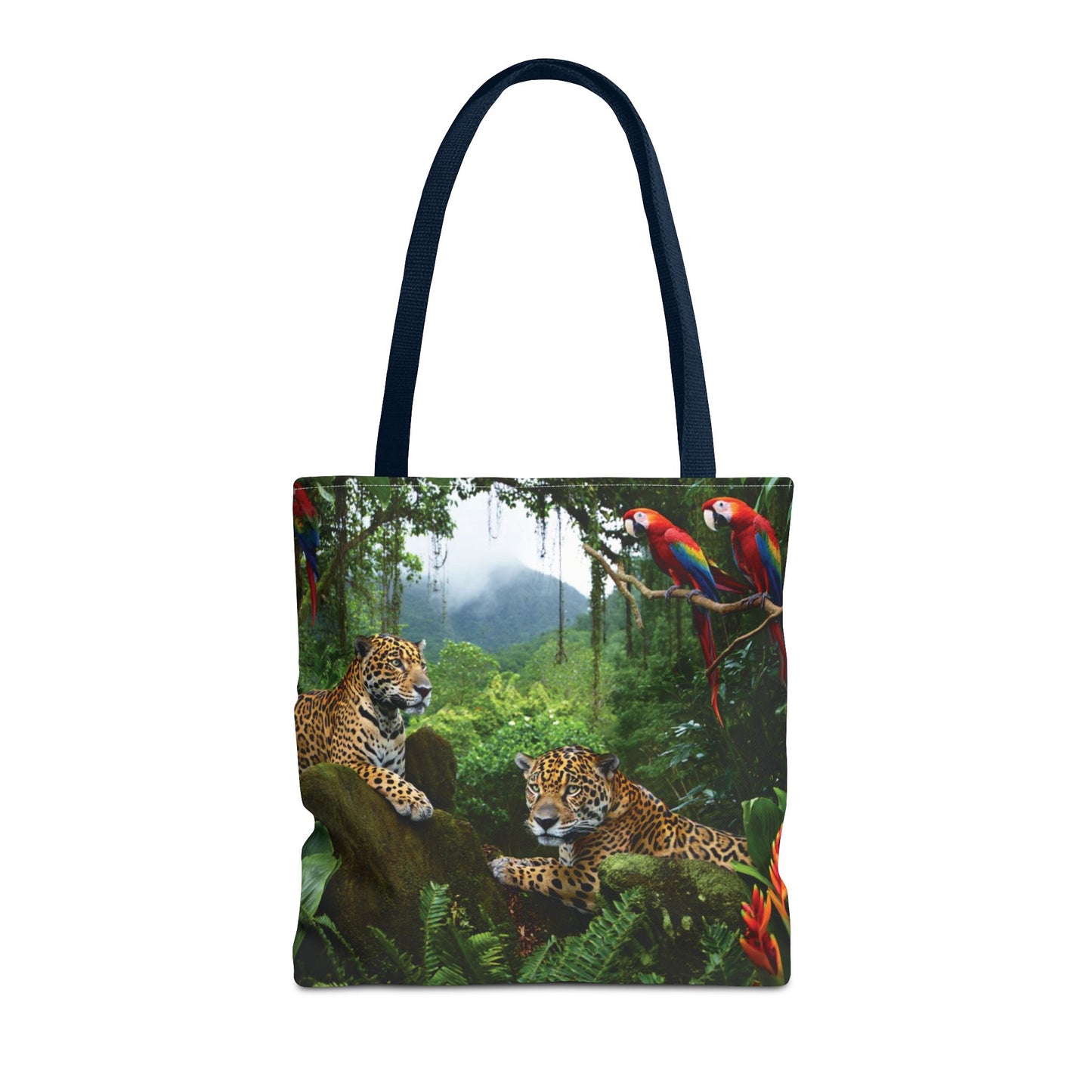 Jaguars and Parrots Tote Bag - 3 Sizes