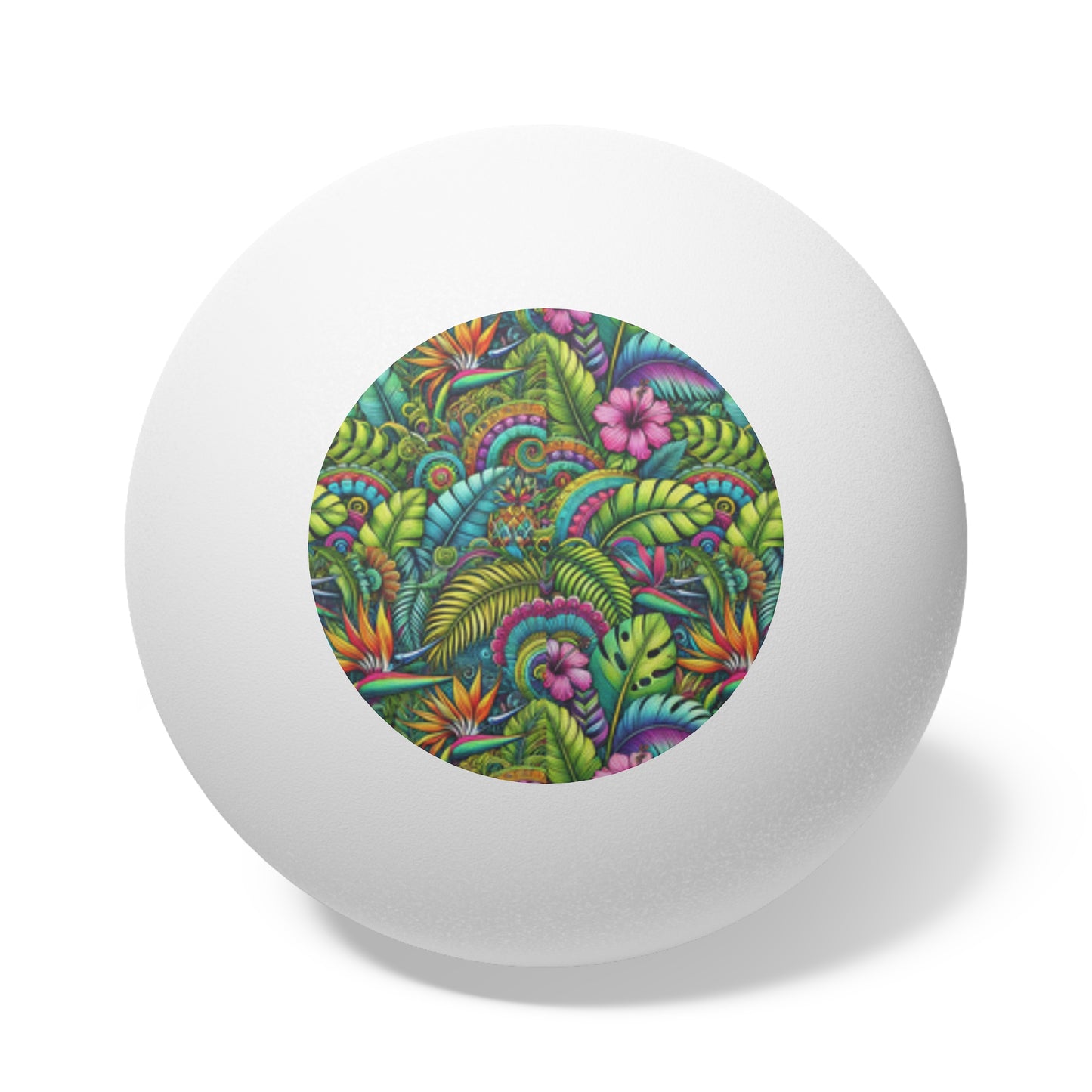 Tropical Paradise Ping Pong Balls - 6 Pack with Rainforest Blooms
