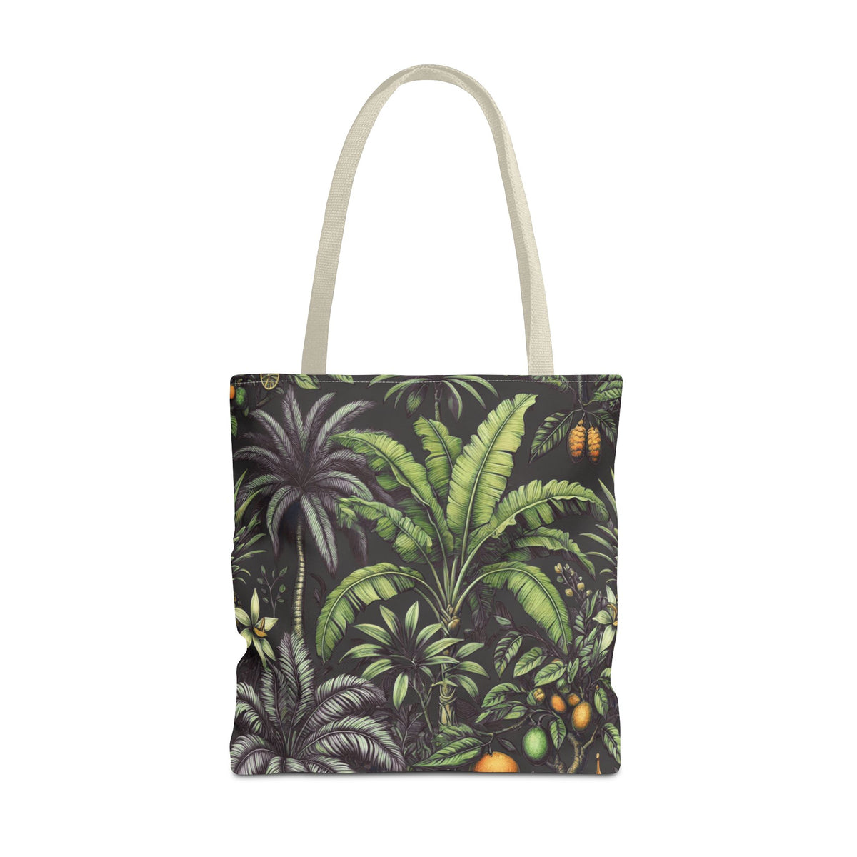 Tropical Fruit/Black Tote Bag - 3 Sizes