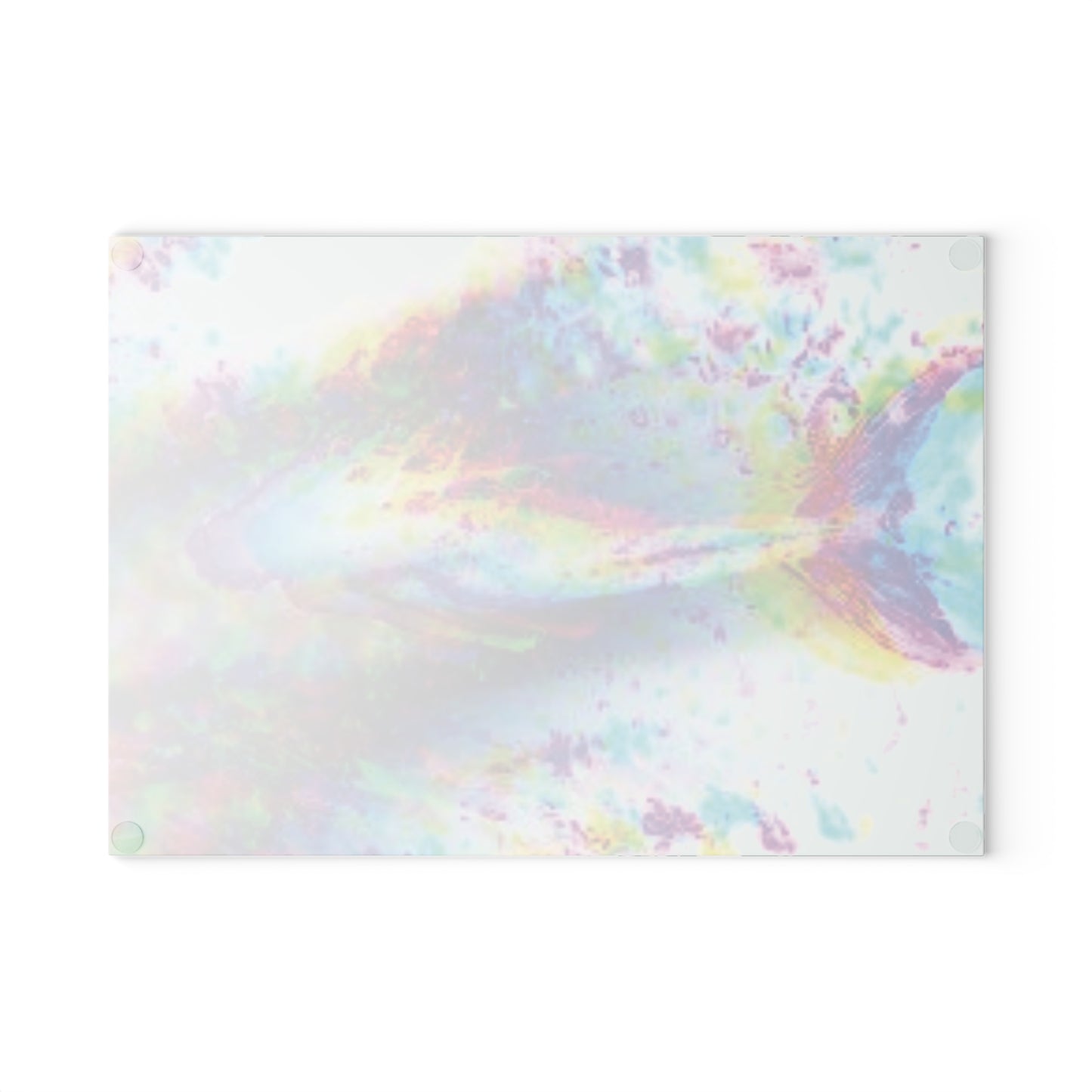 Glass Cutting Board, 2 sizes - Solo Mermaid, Rainbow Trace