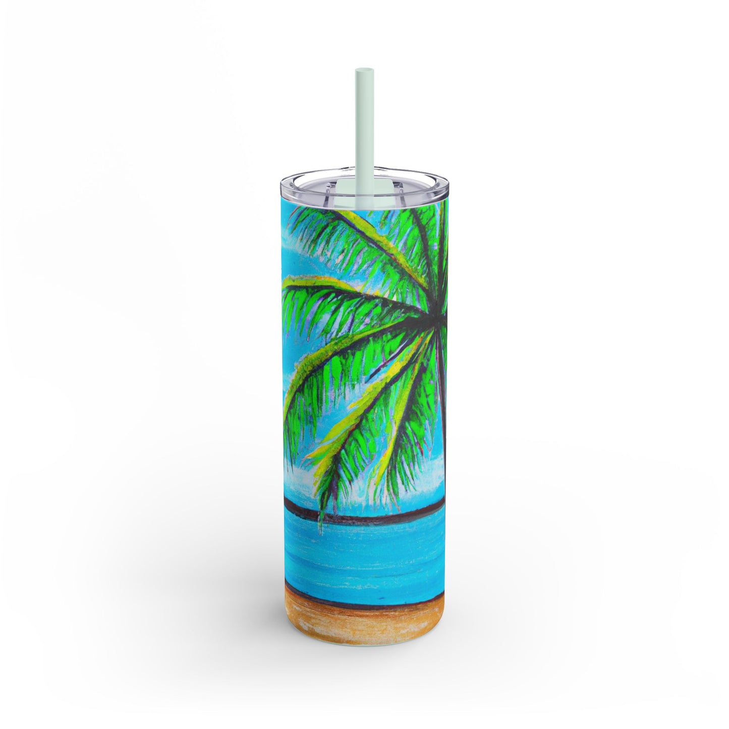 20oz Matte Tumbler, 7 Colors - Stylish Travel Cup - Calm Beach