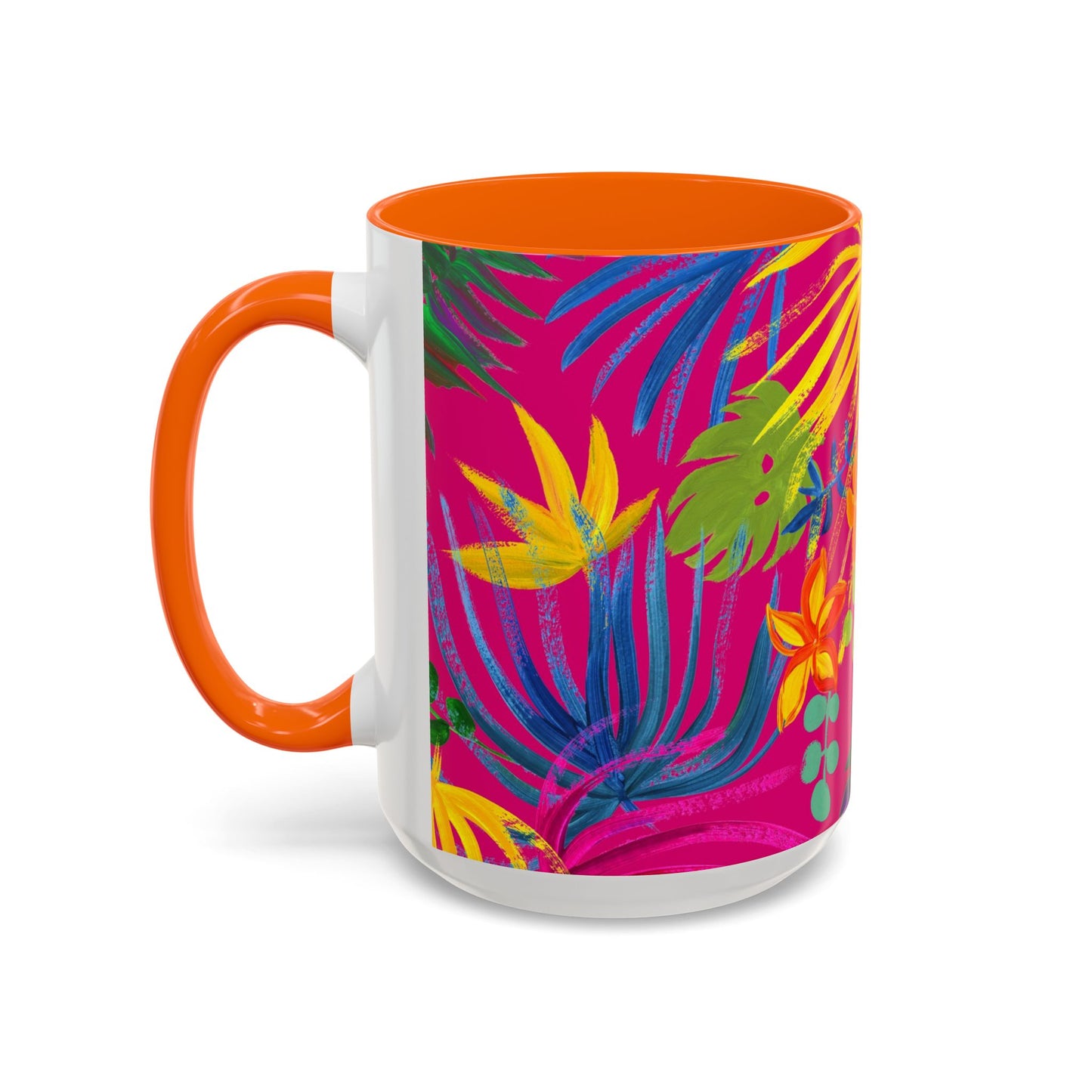 Accent Coffee Mug | Tropical-Inspired Drinkware / Exotic Flora