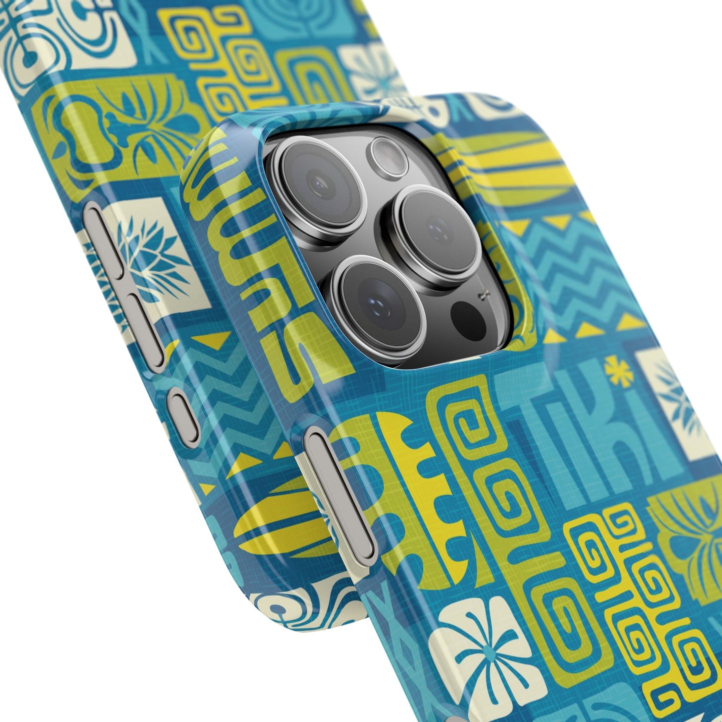 Slim Phone Cases - Tiki Poster Blue