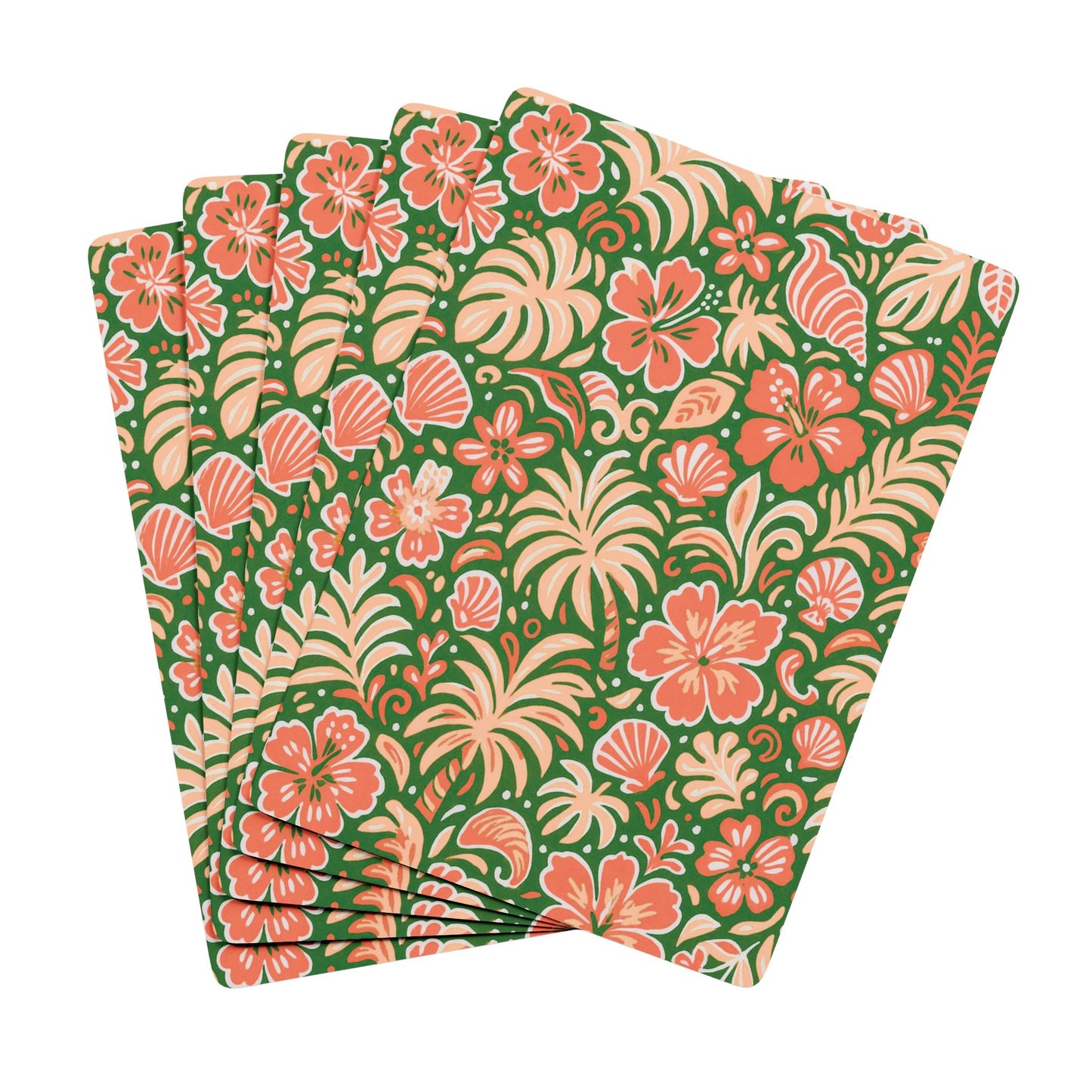 Poker Playing Cards - Beach Dreams, Green