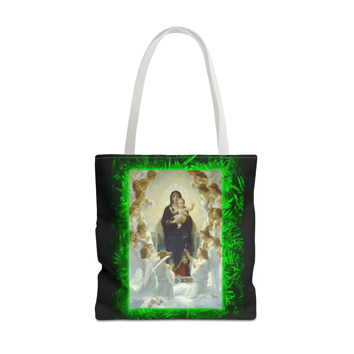 Religious Mary With the Angels Tropical Tote Bag - 3 Sizes