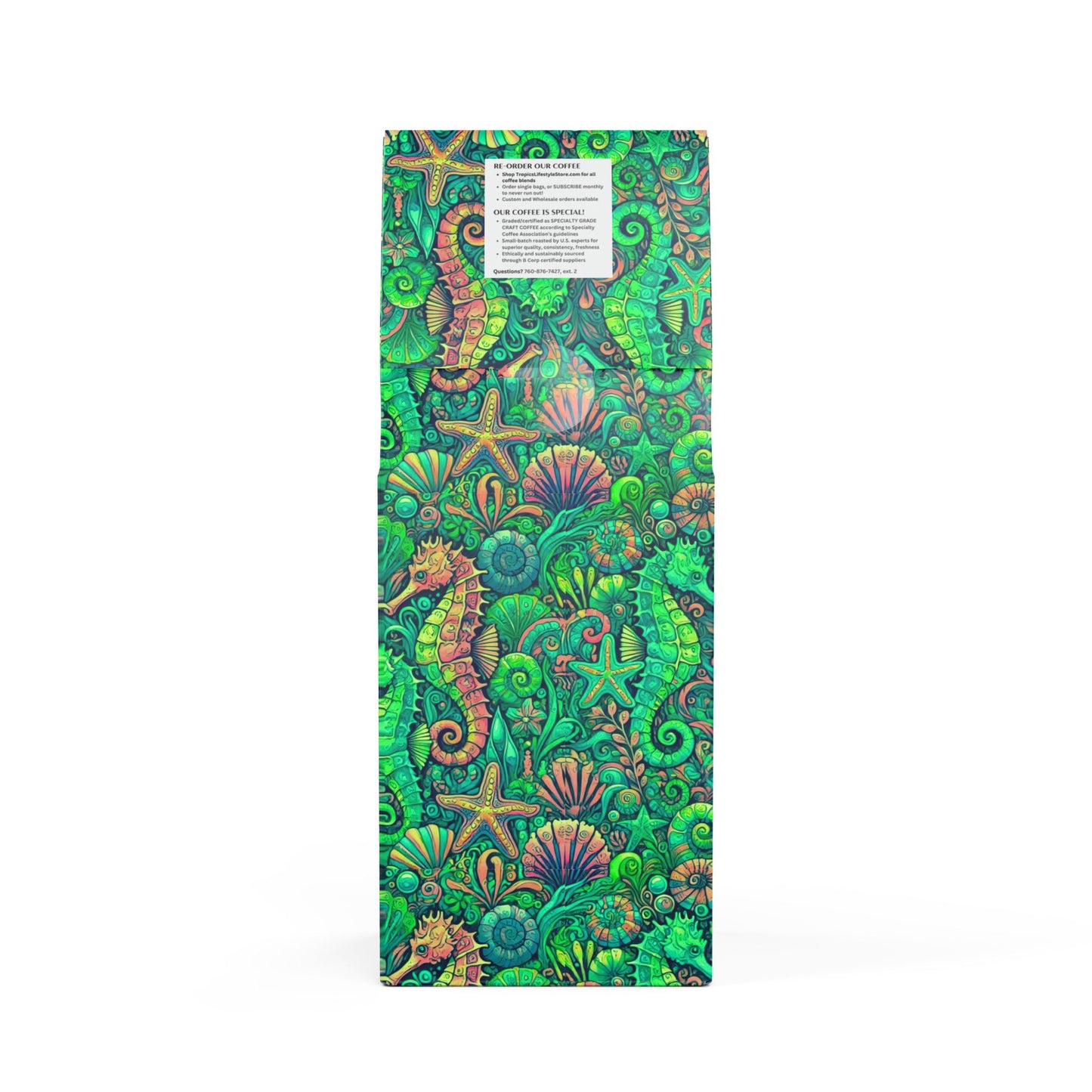 Citrus Bay Blend™ (Medium Roast) Specialty Grade Craft Coffee / Seahorse Trio, Lime