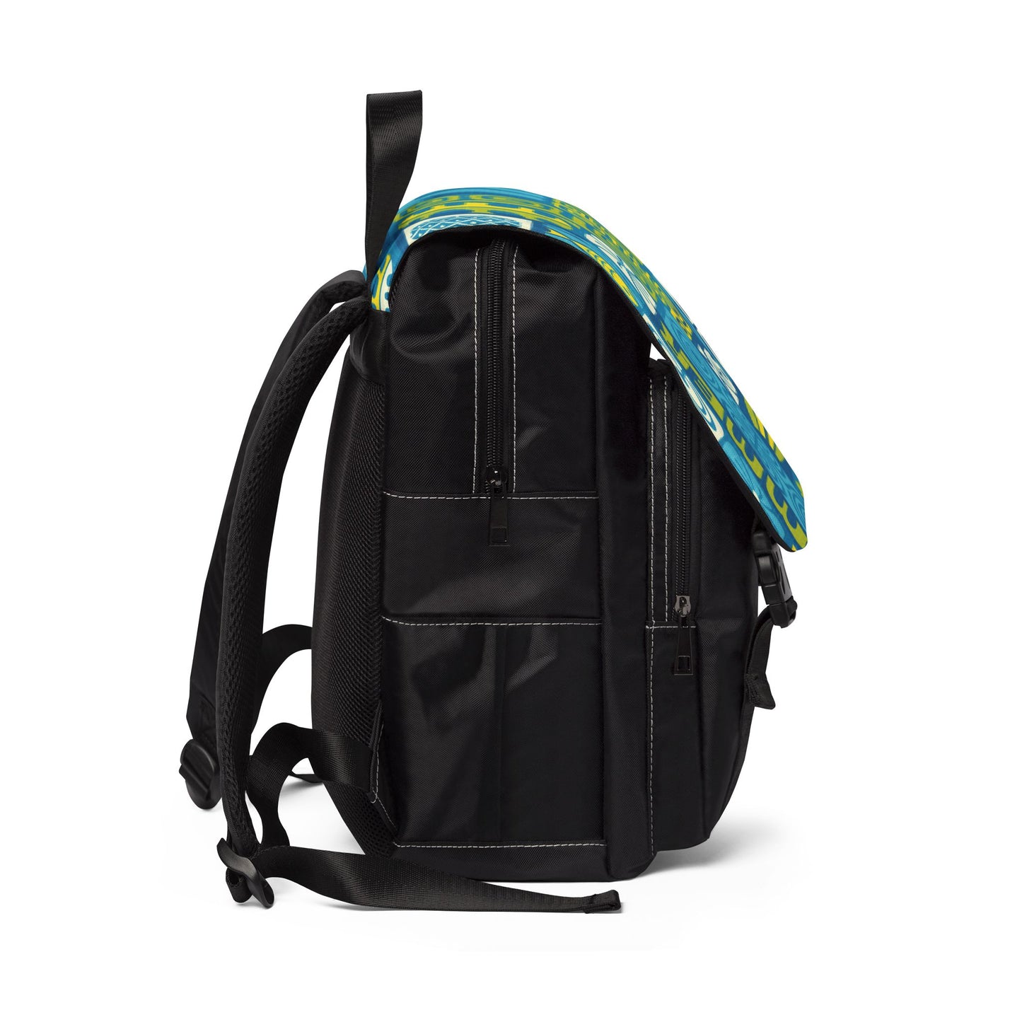 Tropical Ocean Casual Backpack - Perfect for Everyday Adventures / Tiki Poster Blue