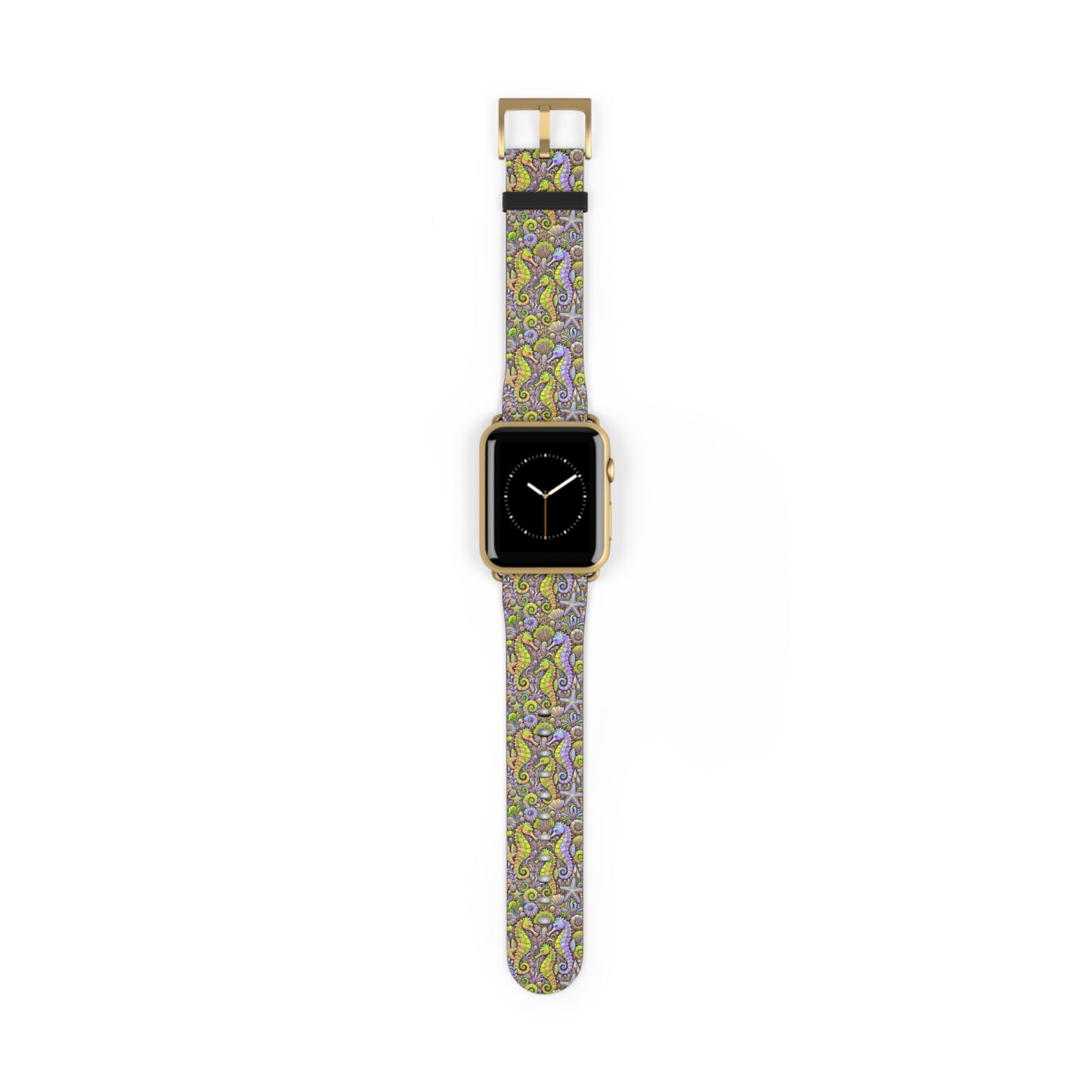 Apple Watch Band - Tropical Seahorse Trio, Yellow/Purple