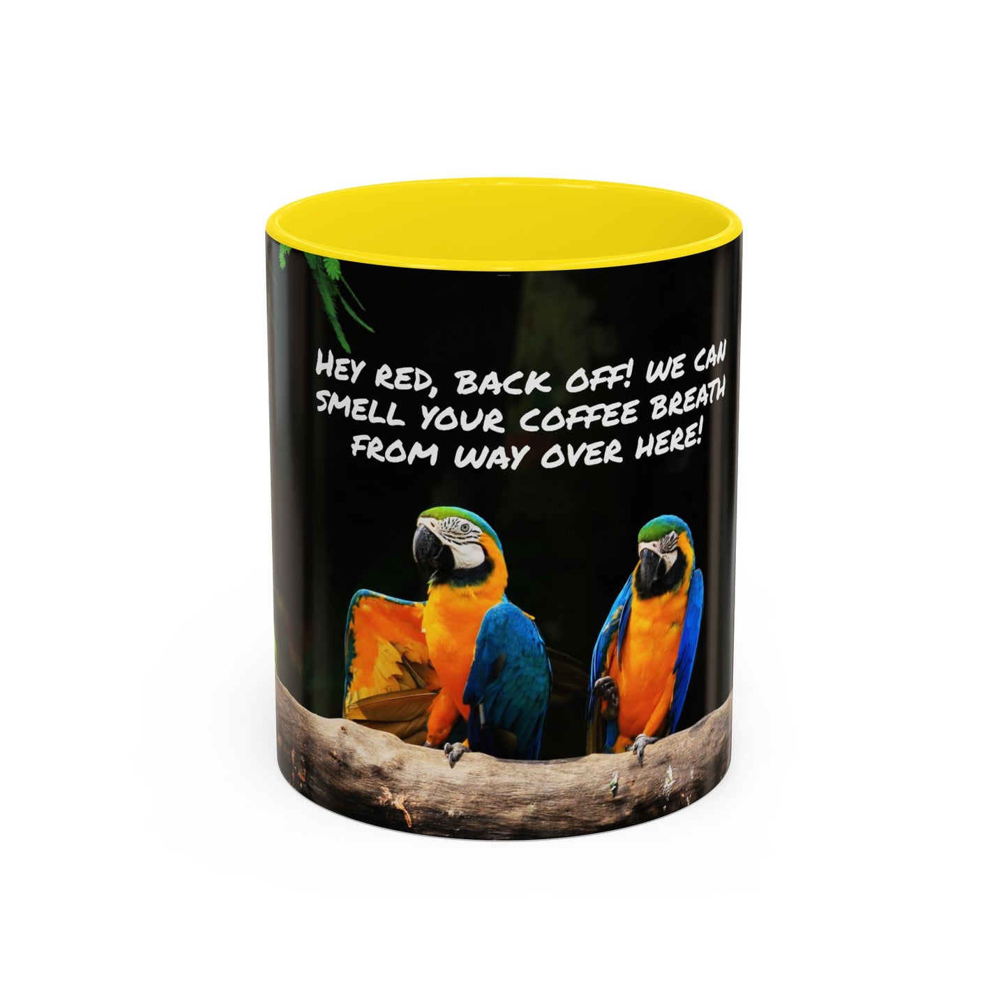 Parrot Accent Coffee Mug (11, 15oz), 8 Colors - Coffee Breath