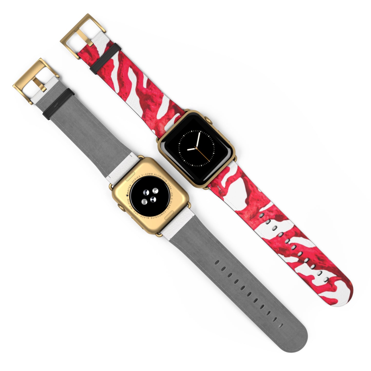 Apple Watch Band - Red Coral, white background