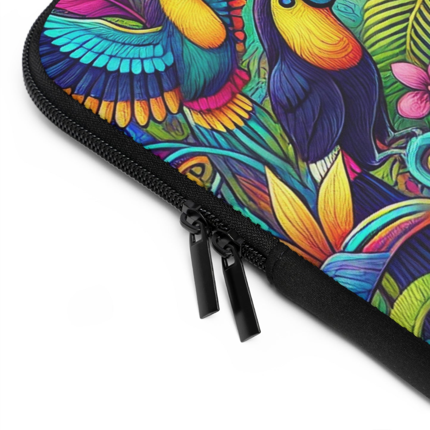 Tropical Laptop Sleeve, 5 Sizes - Perfect for Beach Lovers & Students / Rainforest Music