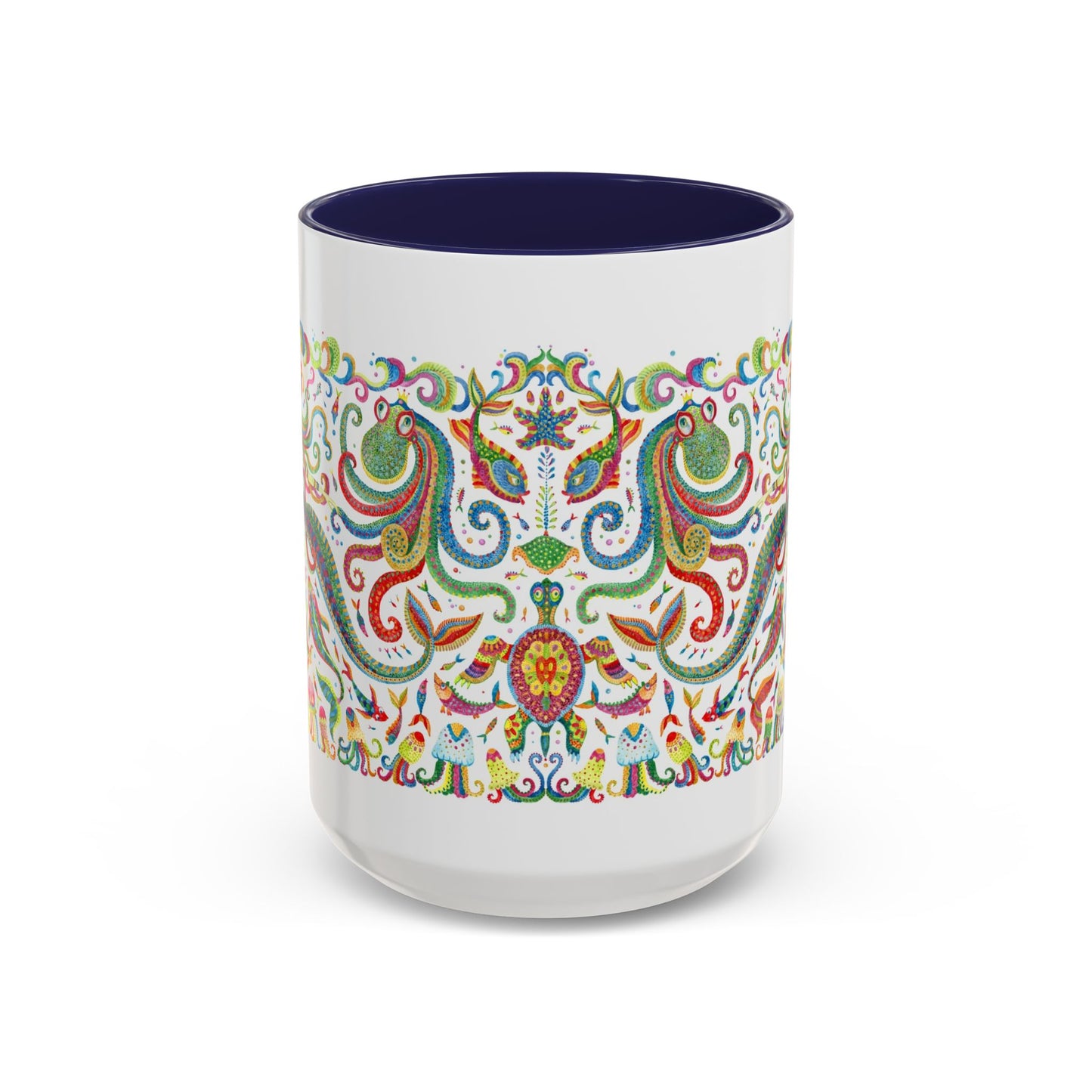 Accent Coffee Mug | Tropical-Inspired Drinkware / Colorful Mermaid Kingdom