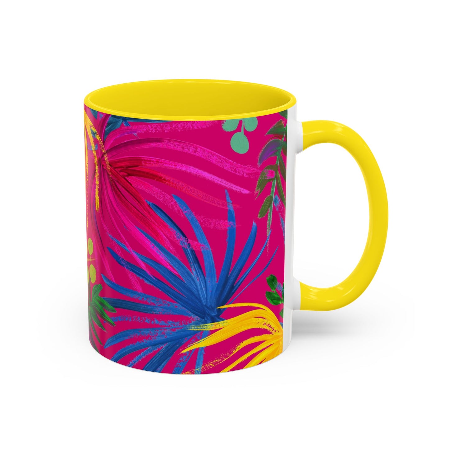 Accent Coffee Mug | Tropical-Inspired Drinkware / Exotic Flora